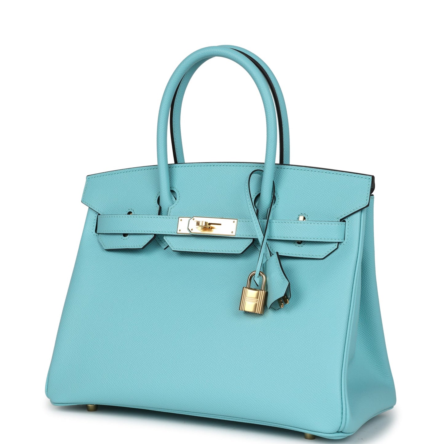 Hermes Birkin 30 Bleu Atoll Epsom Gold Hardware