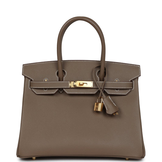 Hermes Birkin 30 Etoupe Epsom Gold Hardware