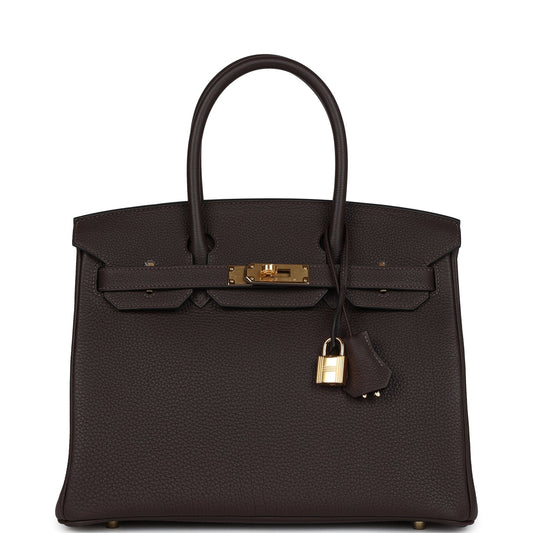 Hermes Birkin 30 Ebene Togo Gold Hardware