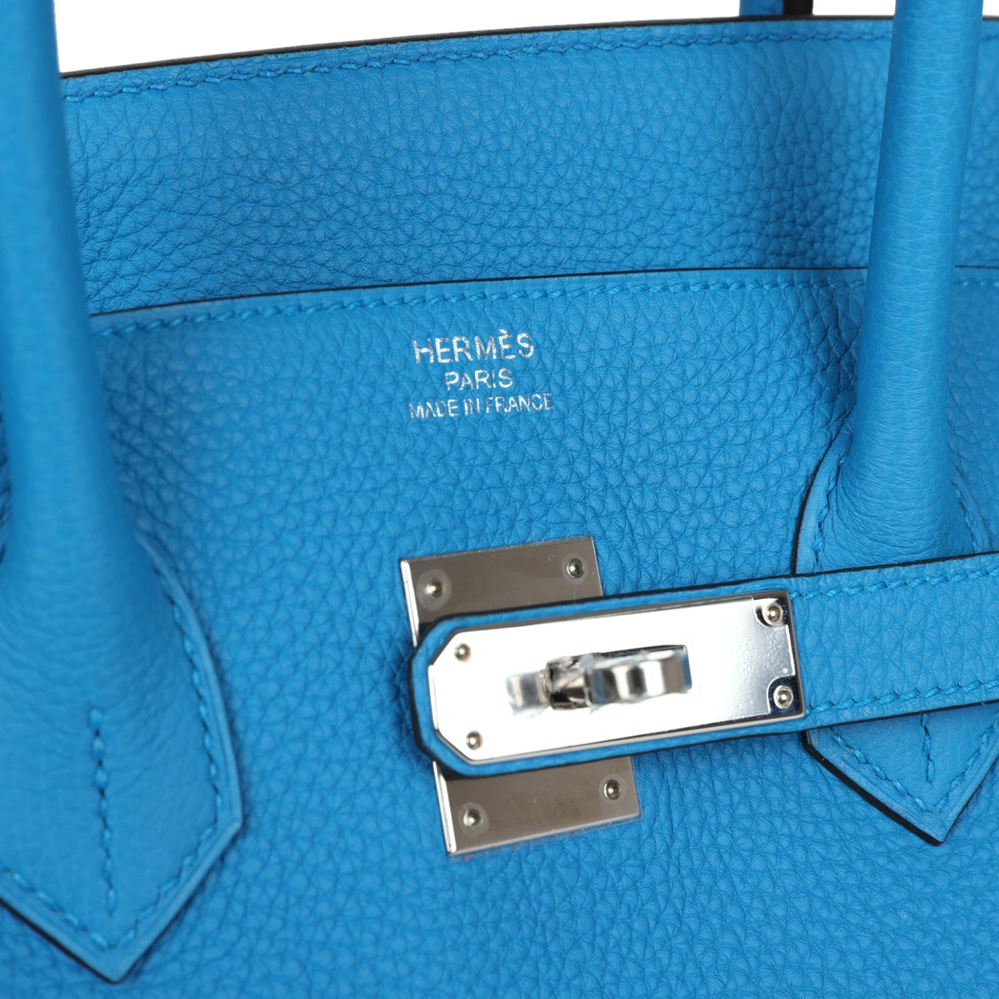 Hermes Birkin 35 Bleu Zanzibar Verso Togo Palladium Hardware