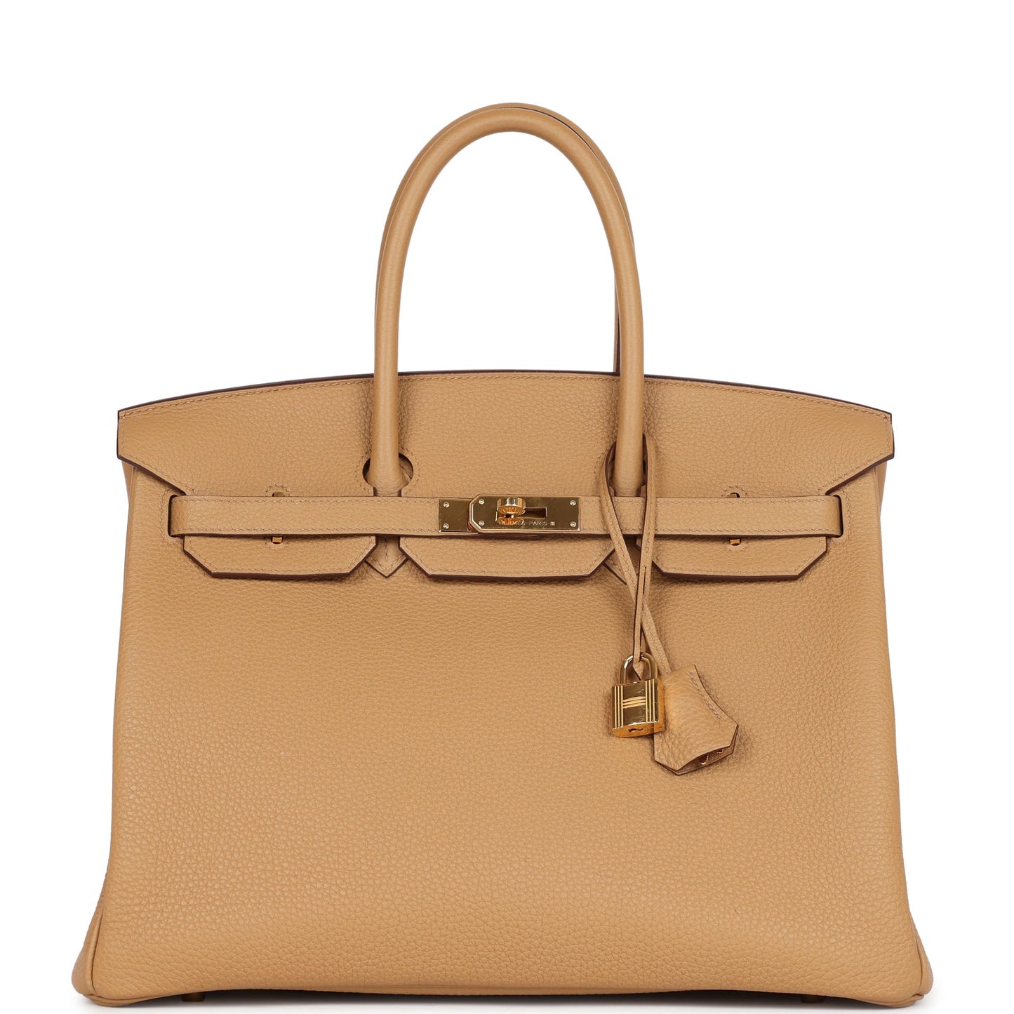 Pre-owned Hermes Birkin 35 Biscuit Togo Gold Hardware