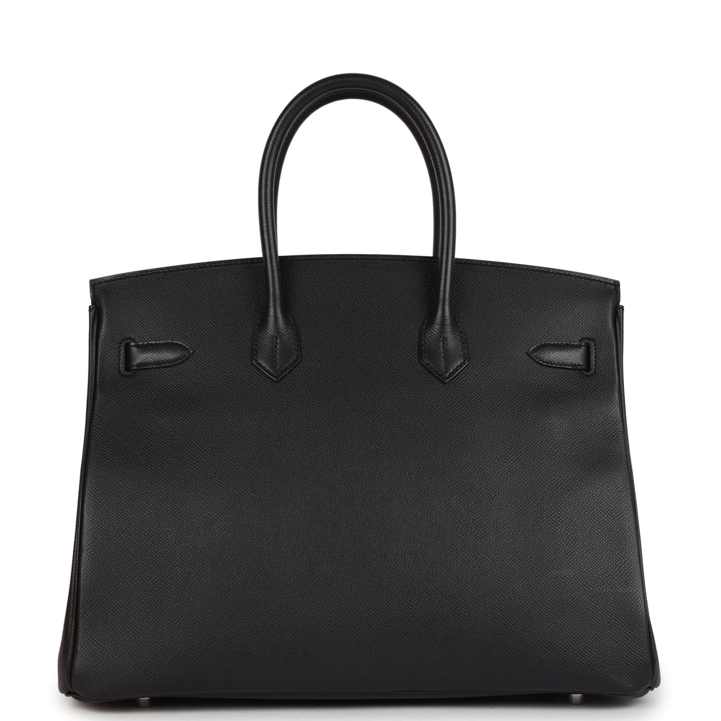 Pre-owned Hermes Birkin 35 Black Epsom Palladium Hardware