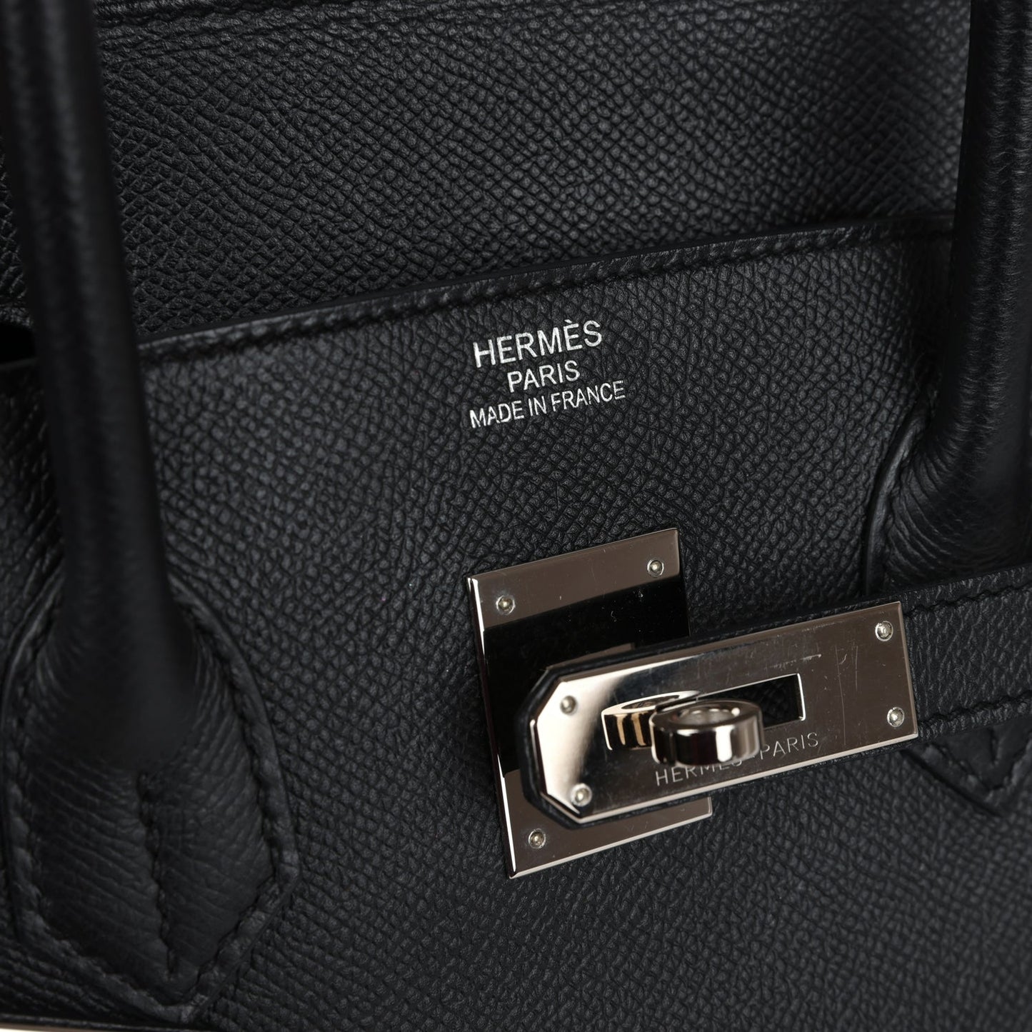 Pre-owned Hermes Birkin 35 Black Epsom Palladium Hardware