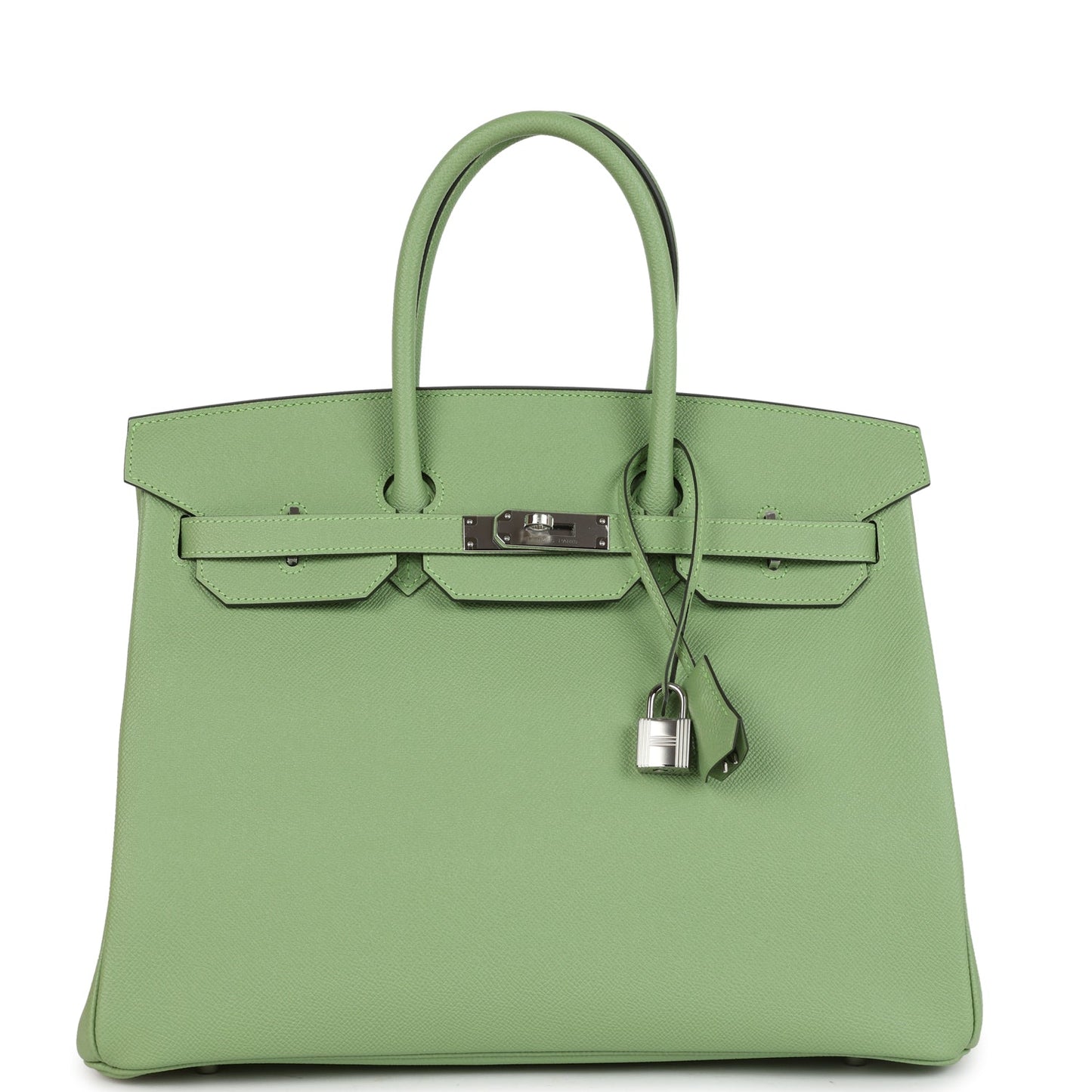 Hermes Birkin 35 Vert Criquet Epsom Palladium Hardware