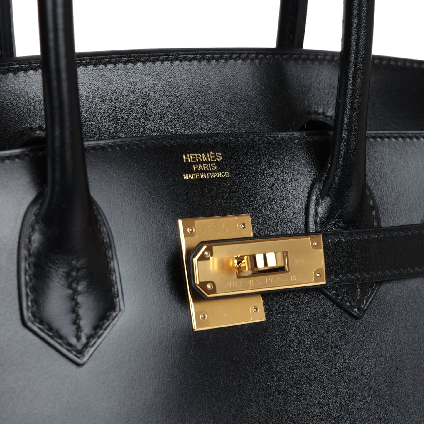 Hermes Birkin Sellier 30 Black Box Gold Hardware