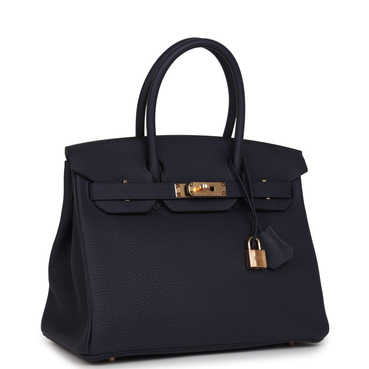 Hermes Birkin 30 Bleu Nuit Togo Rose Gold Hardware