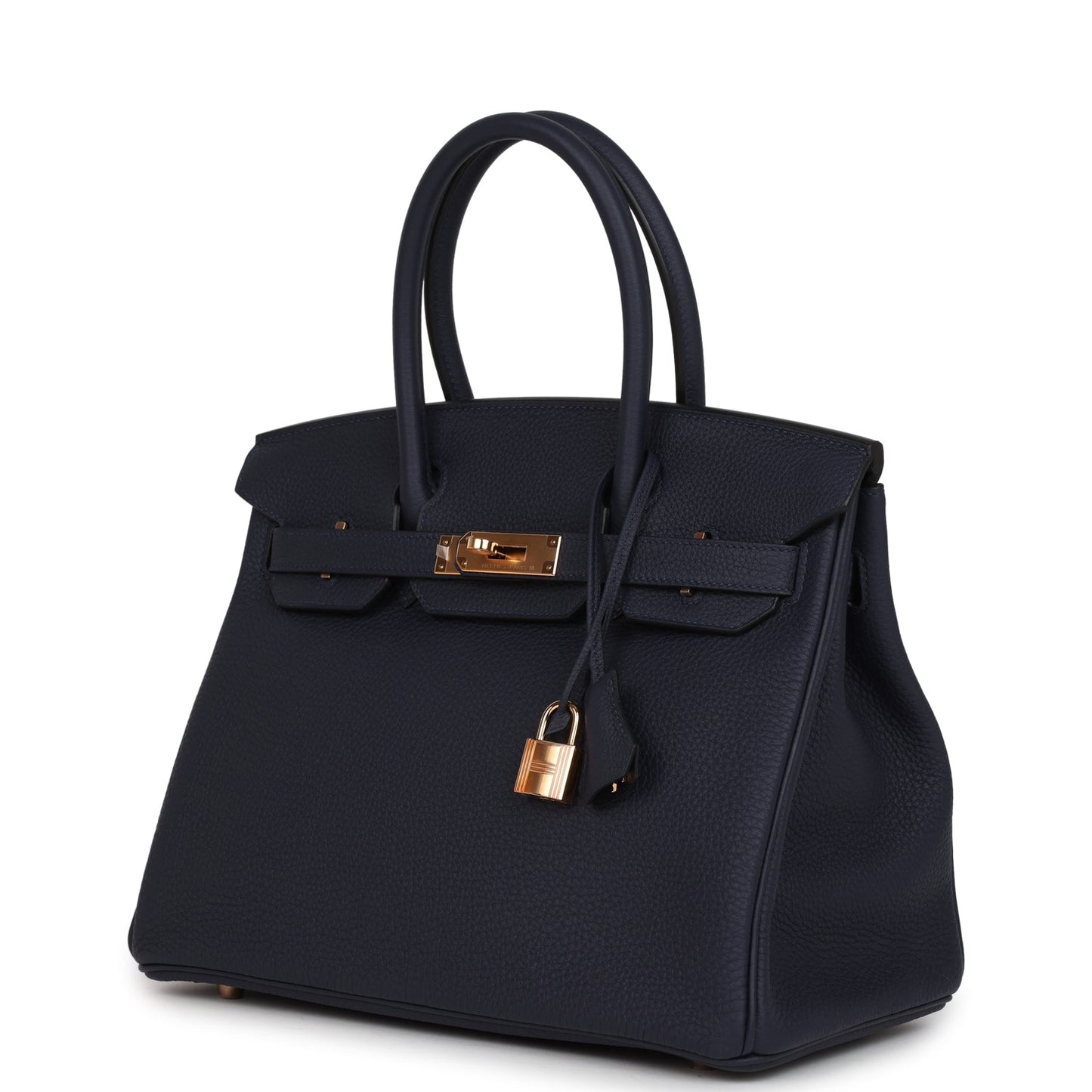 Hermes Birkin 30 Bleu Nuit Togo Rose Gold Hardware