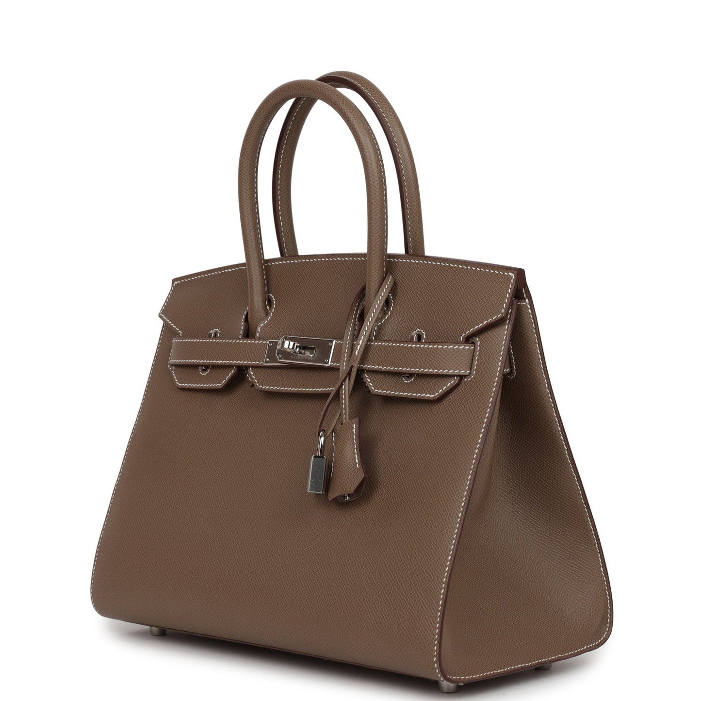 Hermes Birkin Sellier 30 Etoupe Epsom Palladium Hardware