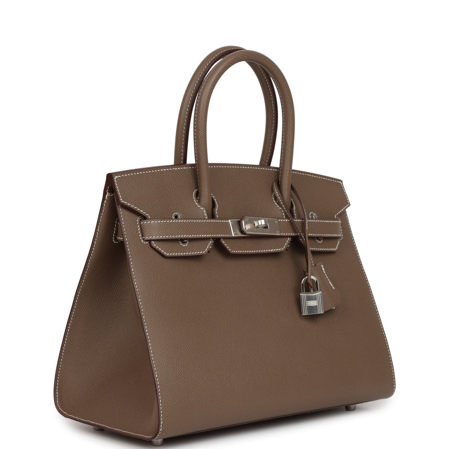 Hermes Birkin Sellier 30 Etoupe Epsom Palladium Hardware