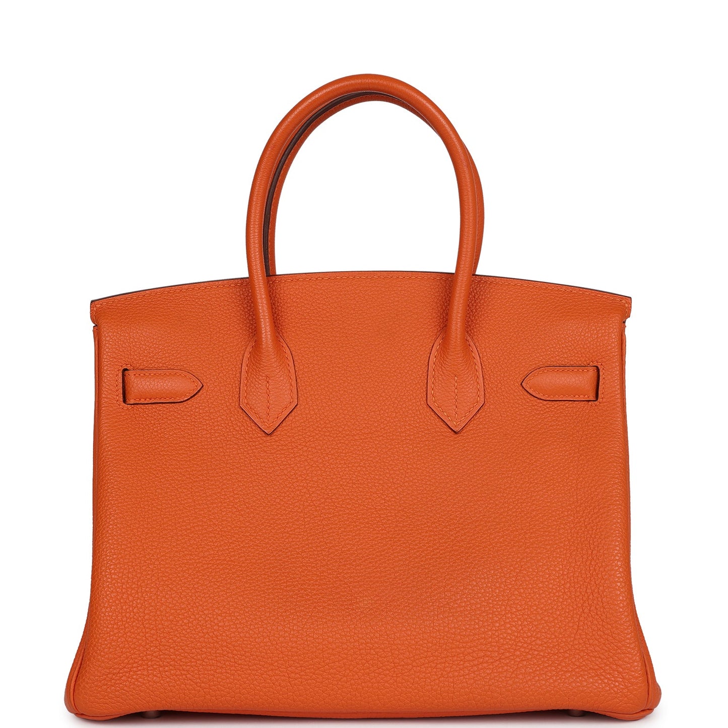 Pre-owned Hermes Birkin 30 Orange H Togo Palladium Hardware