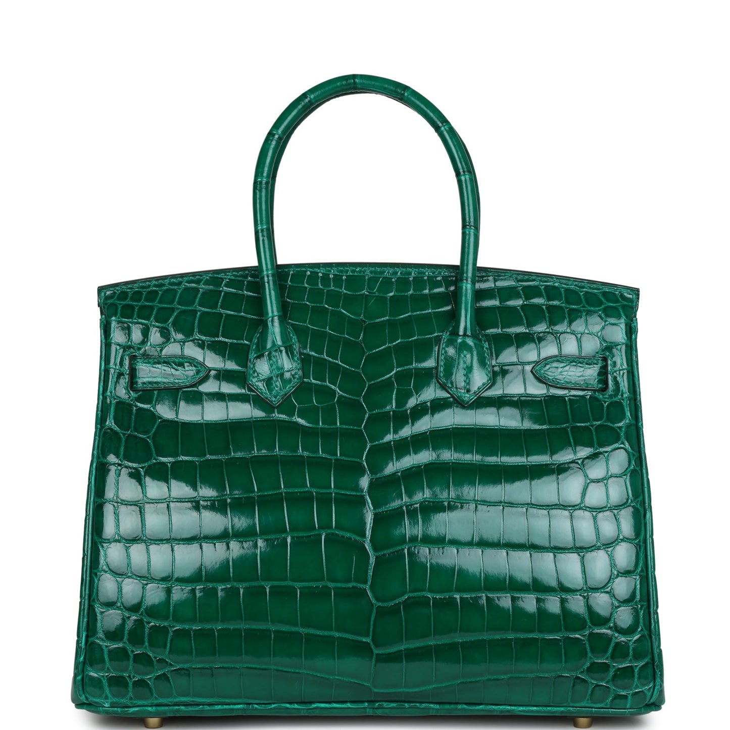 Hermes Birkin 30 Emerald Shiny Niloticus Crocodile Gold Hardware