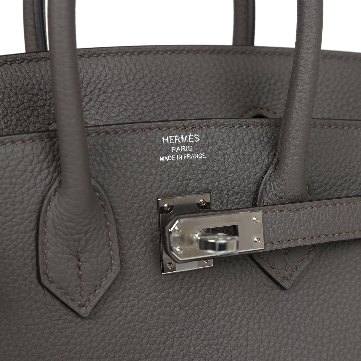 Hermes Birkin 25 Etain Togo Palladium Hardware