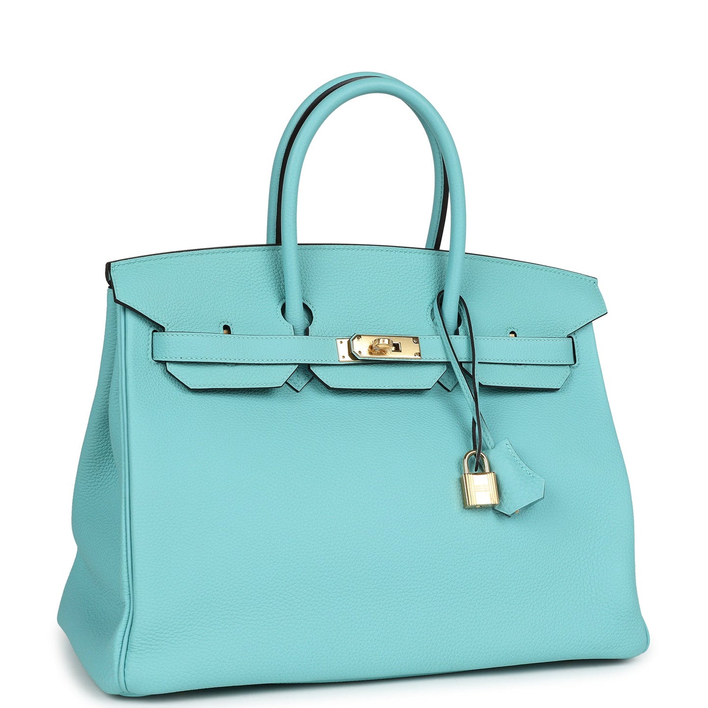 Hermes Birkin 35 Bleu Atoll Togo Gold Hardware