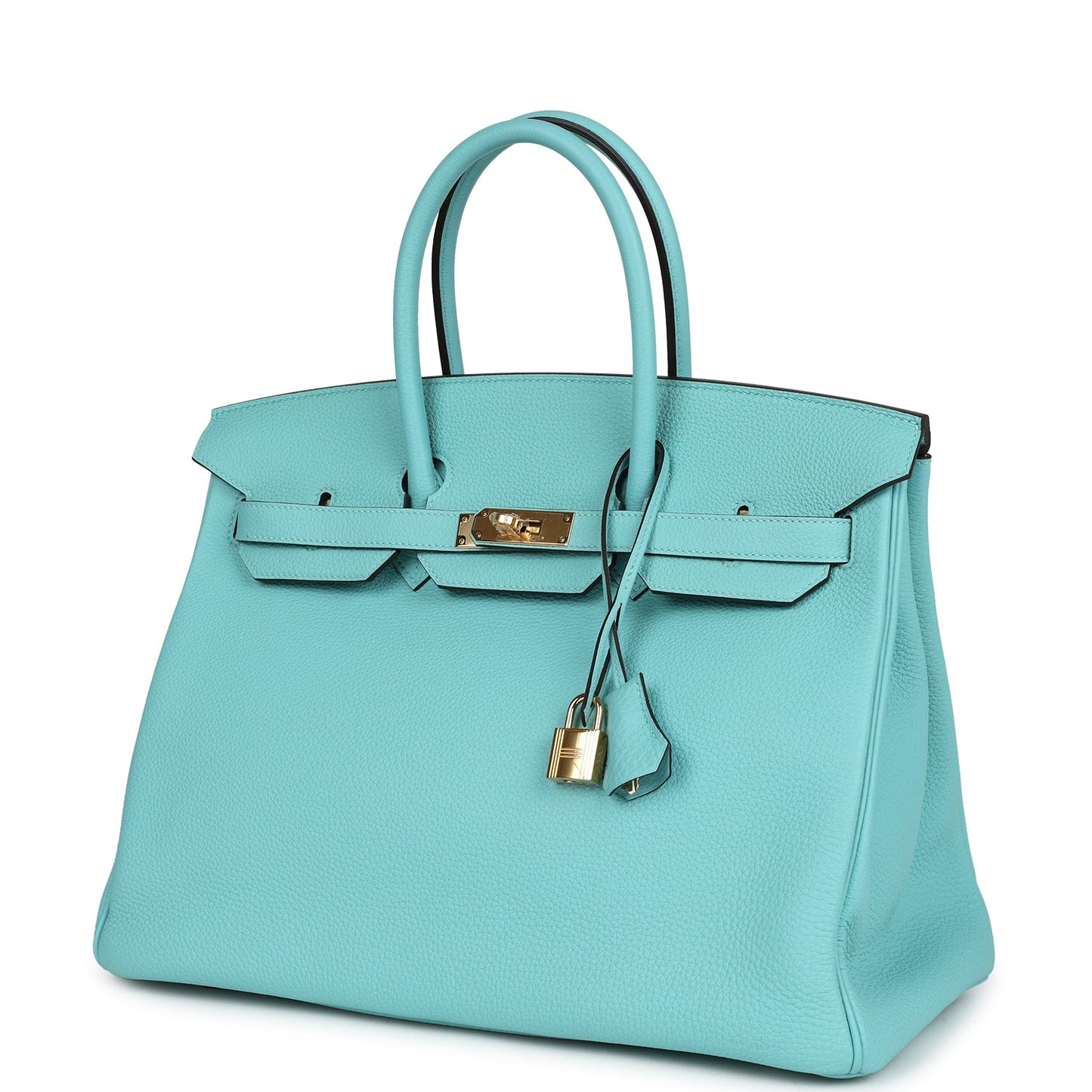 Hermes Birkin 35 Bleu Atoll Togo Gold Hardware