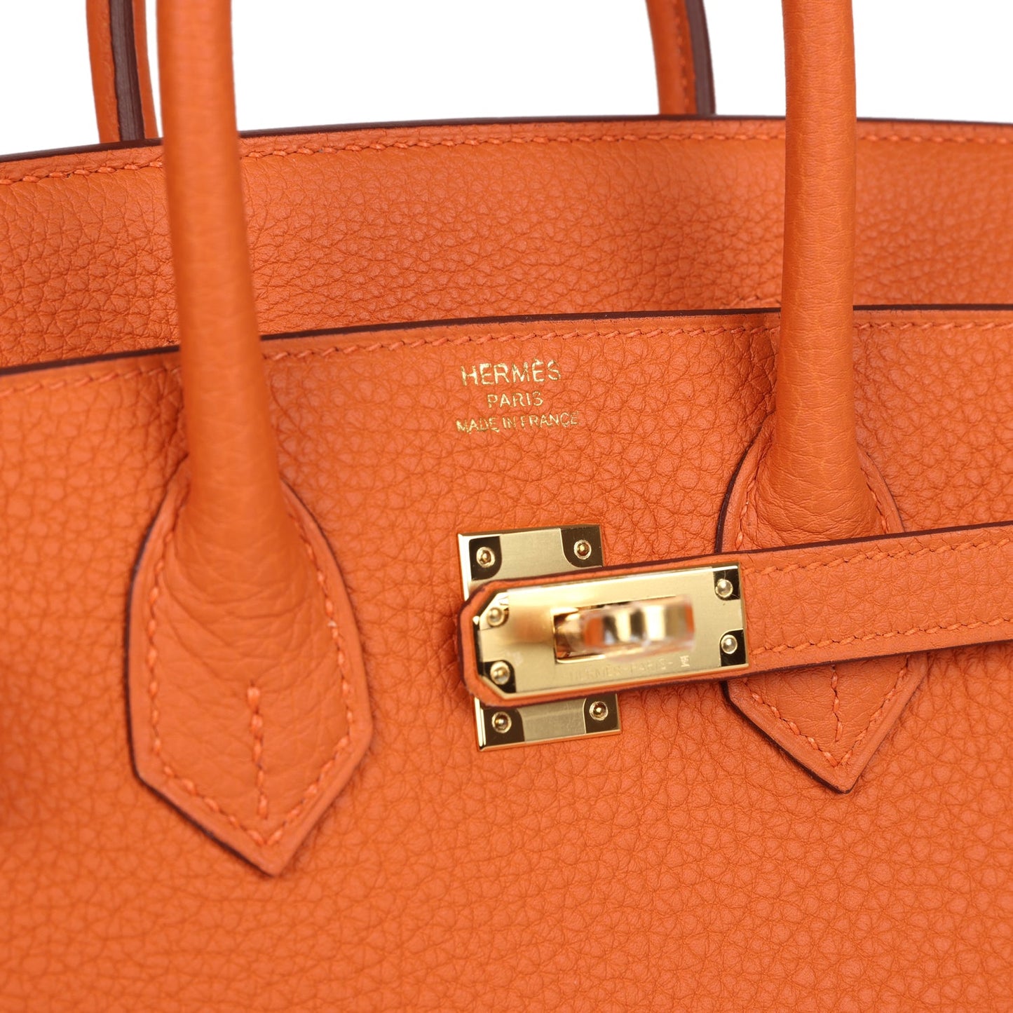 Hermes Birkin 25 Orange Togo Gold Hardware