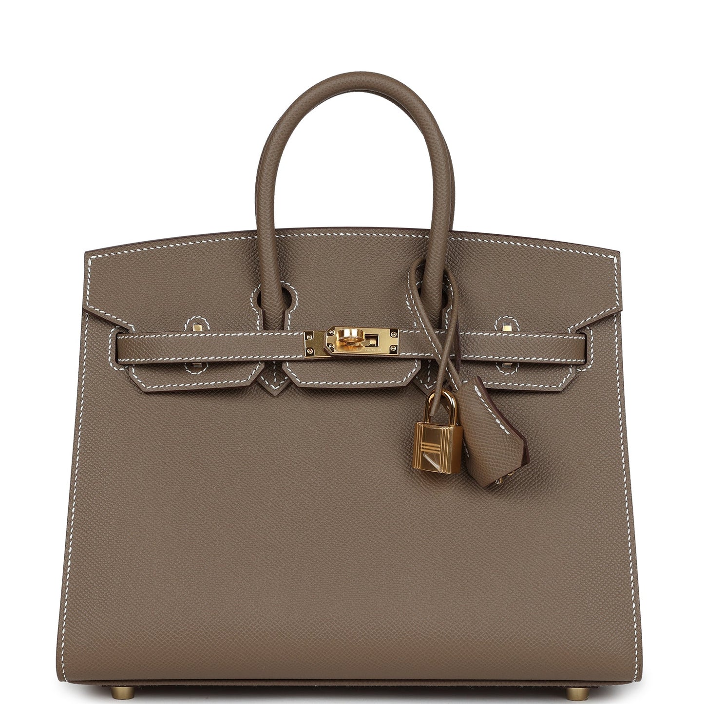 Hermes Birkin Sellier 25 Etoupe Epsom Gold Hardware