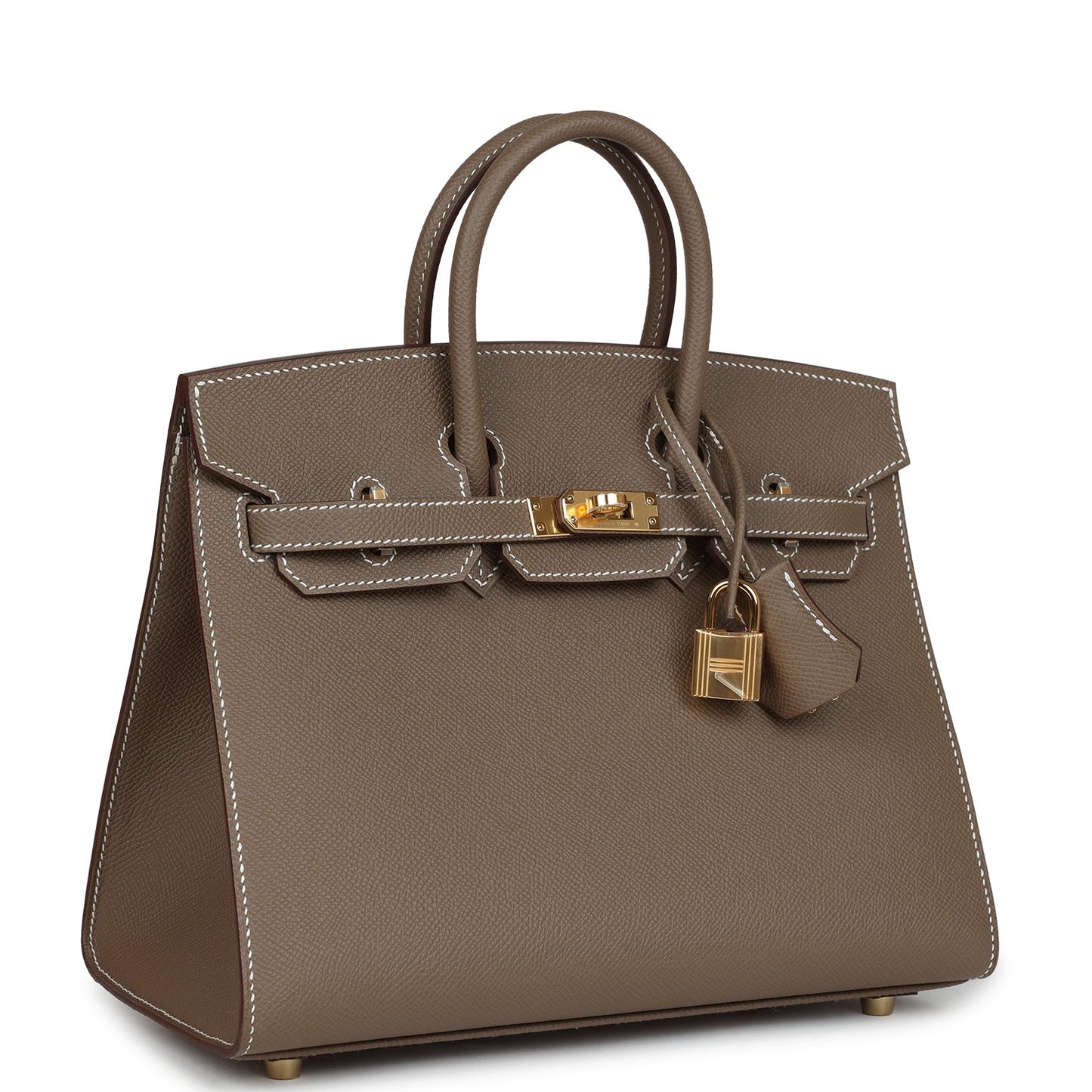 Hermes Birkin Sellier 25 Etoupe Epsom Gold Hardware