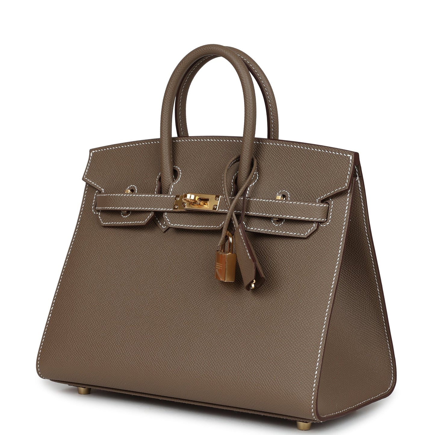 Hermes Birkin Sellier 25 Etoupe Epsom Gold Hardware