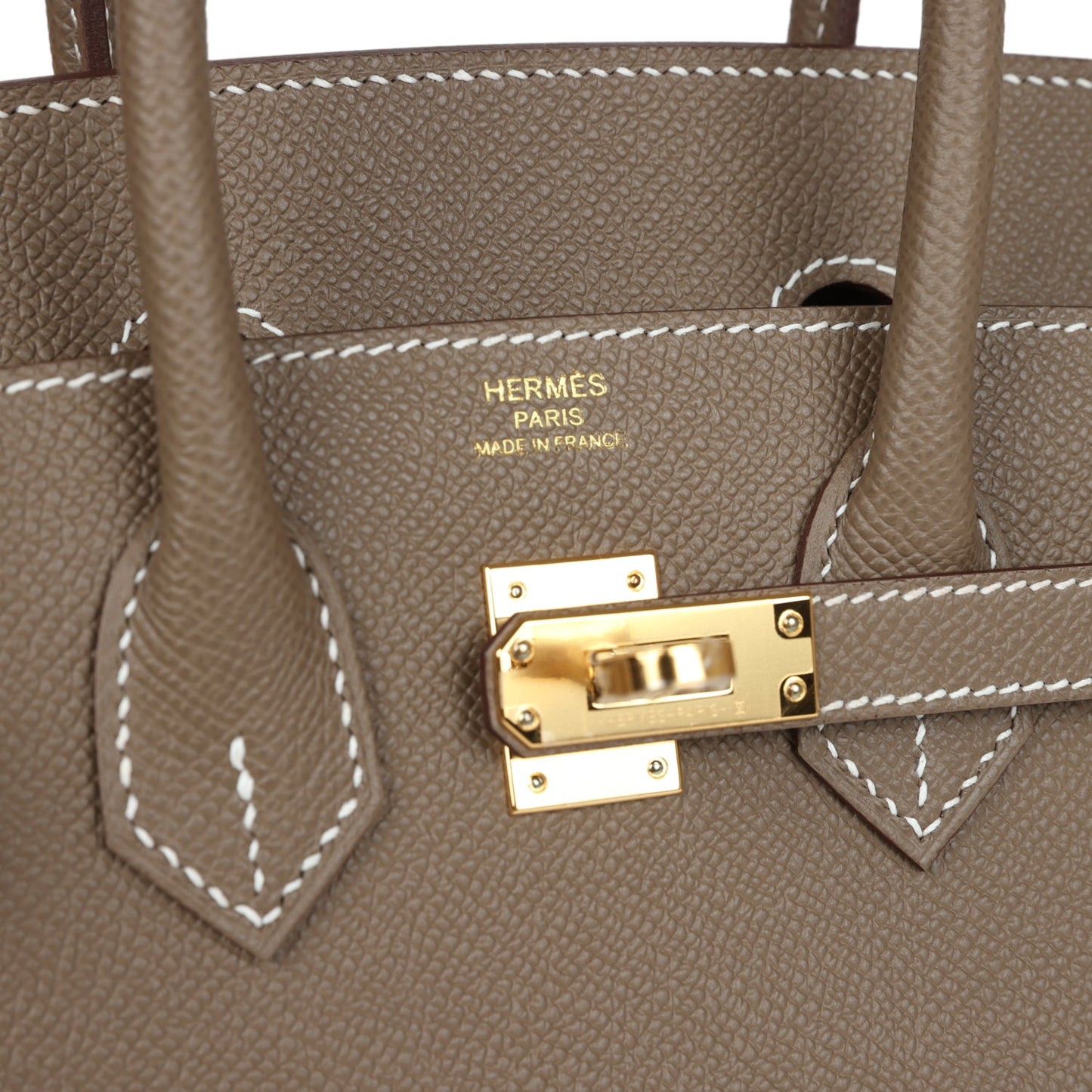 Hermes Birkin Sellier 25 Etoupe Epsom Gold Hardware