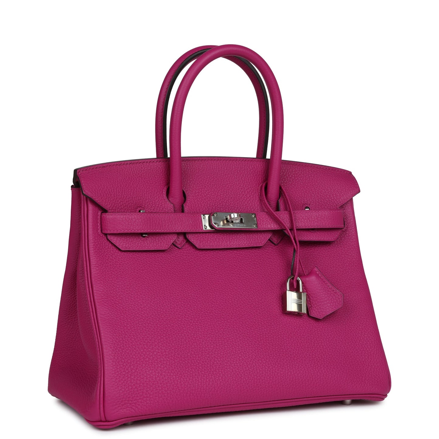 Pre-owned Hermes Birkin 30 Rose Pourpre Togo Palladium Hardware