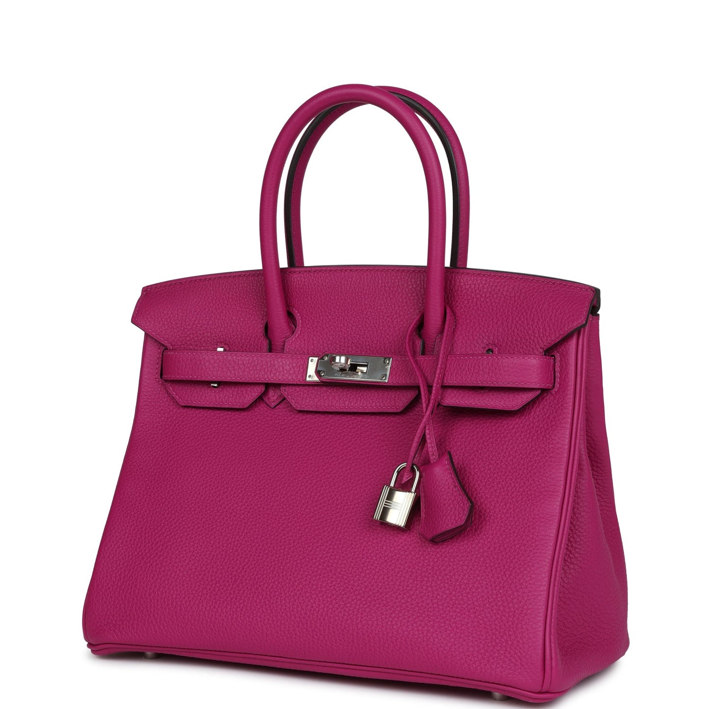 Pre-owned Hermes Birkin 30 Rose Pourpre Togo Palladium Hardware