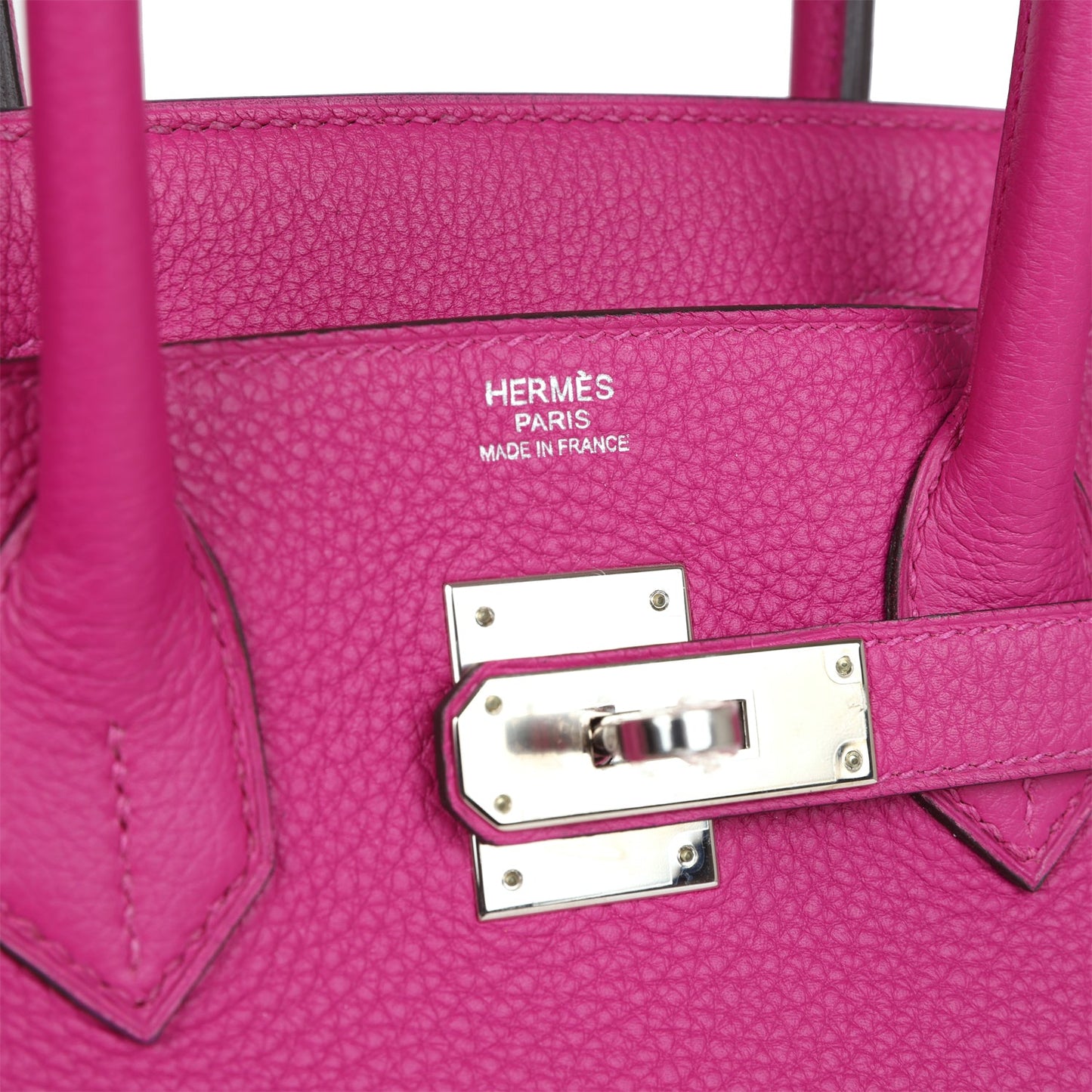 Pre-owned Hermes Birkin 30 Rose Pourpre Togo Palladium Hardware