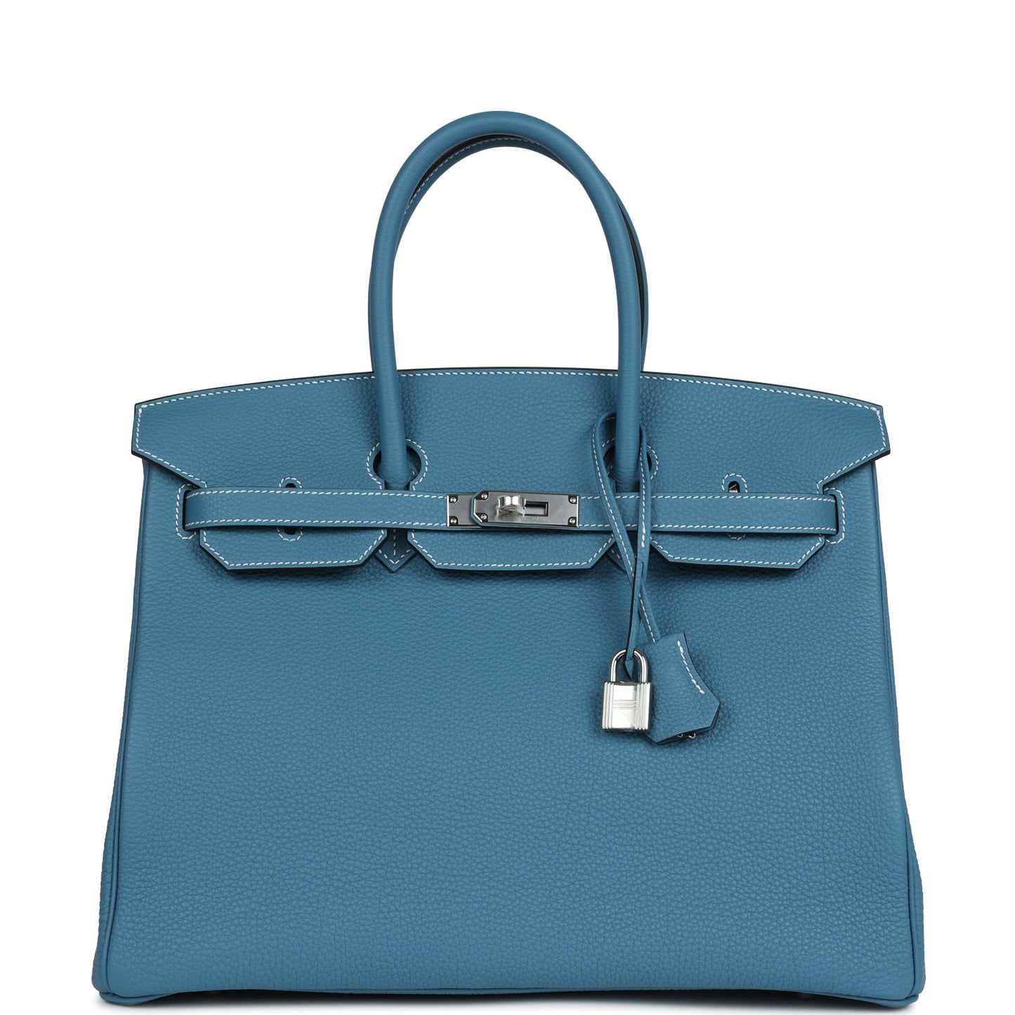 Hermes Birkin 35 Blue Jean Togo Palladium Hardware