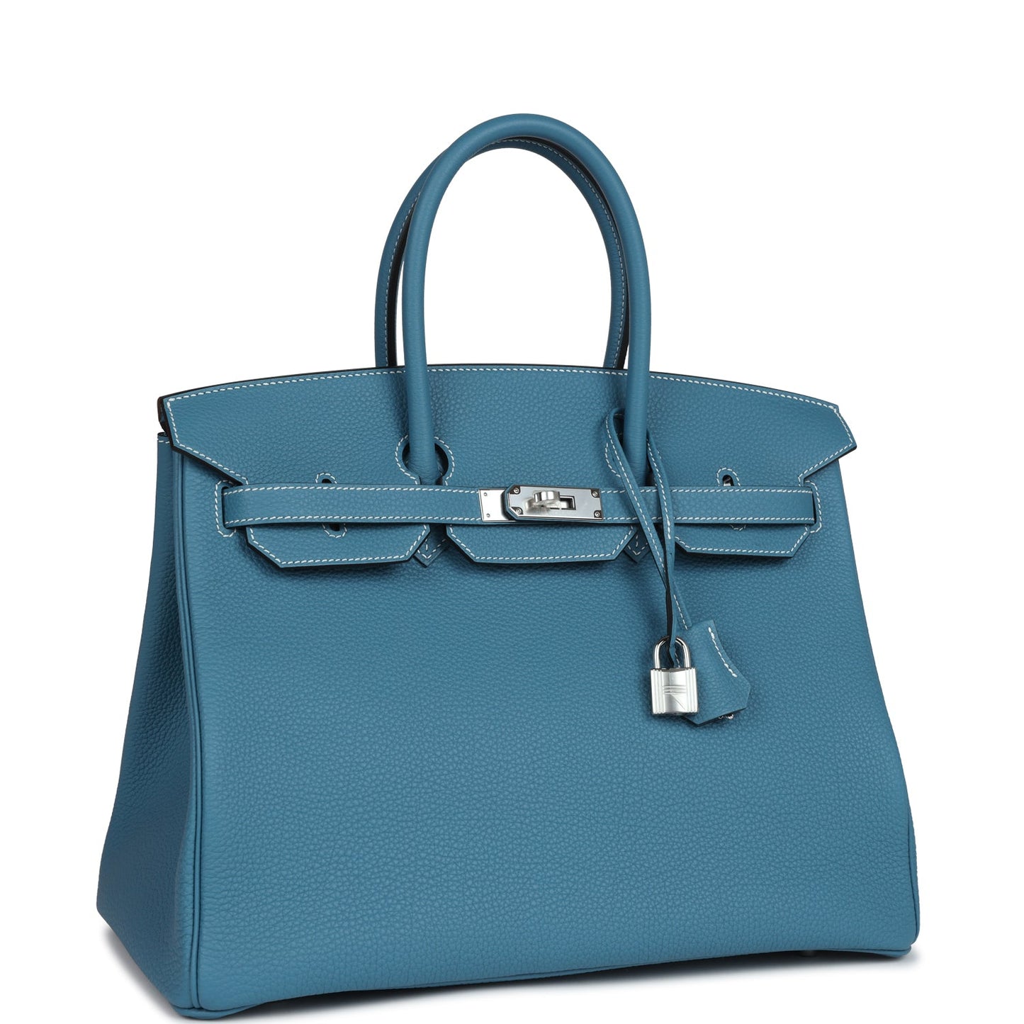 Hermes Birkin 35 Blue Jean Togo Palladium Hardware