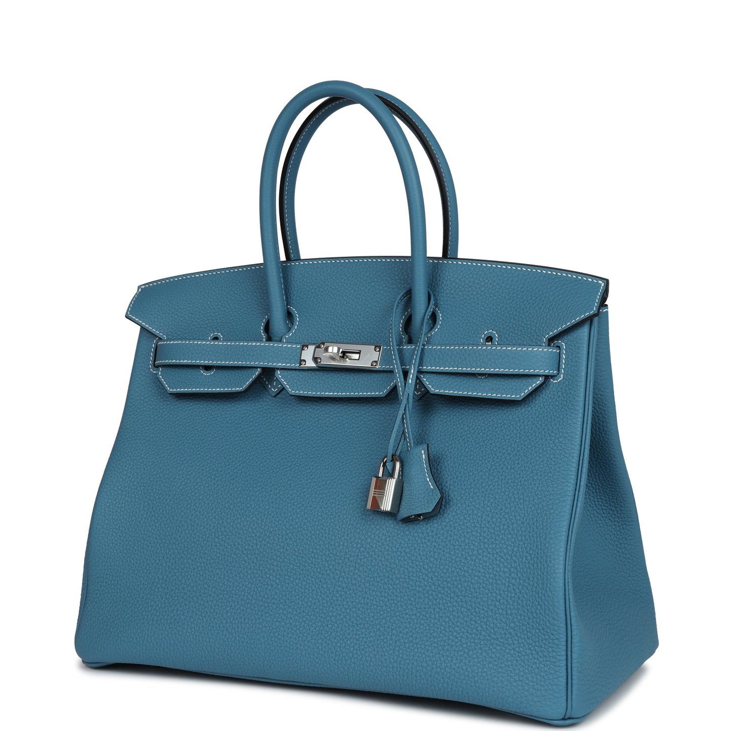 Hermes Birkin 35 Blue Jean Togo Palladium Hardware