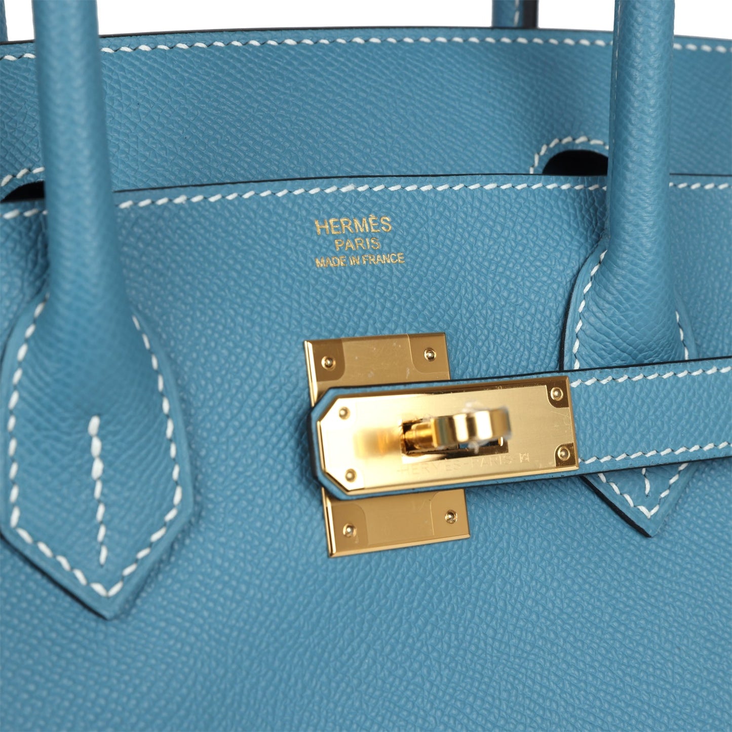 Hermes Birkin 30 Blue Jean Epsom Gold Hardware