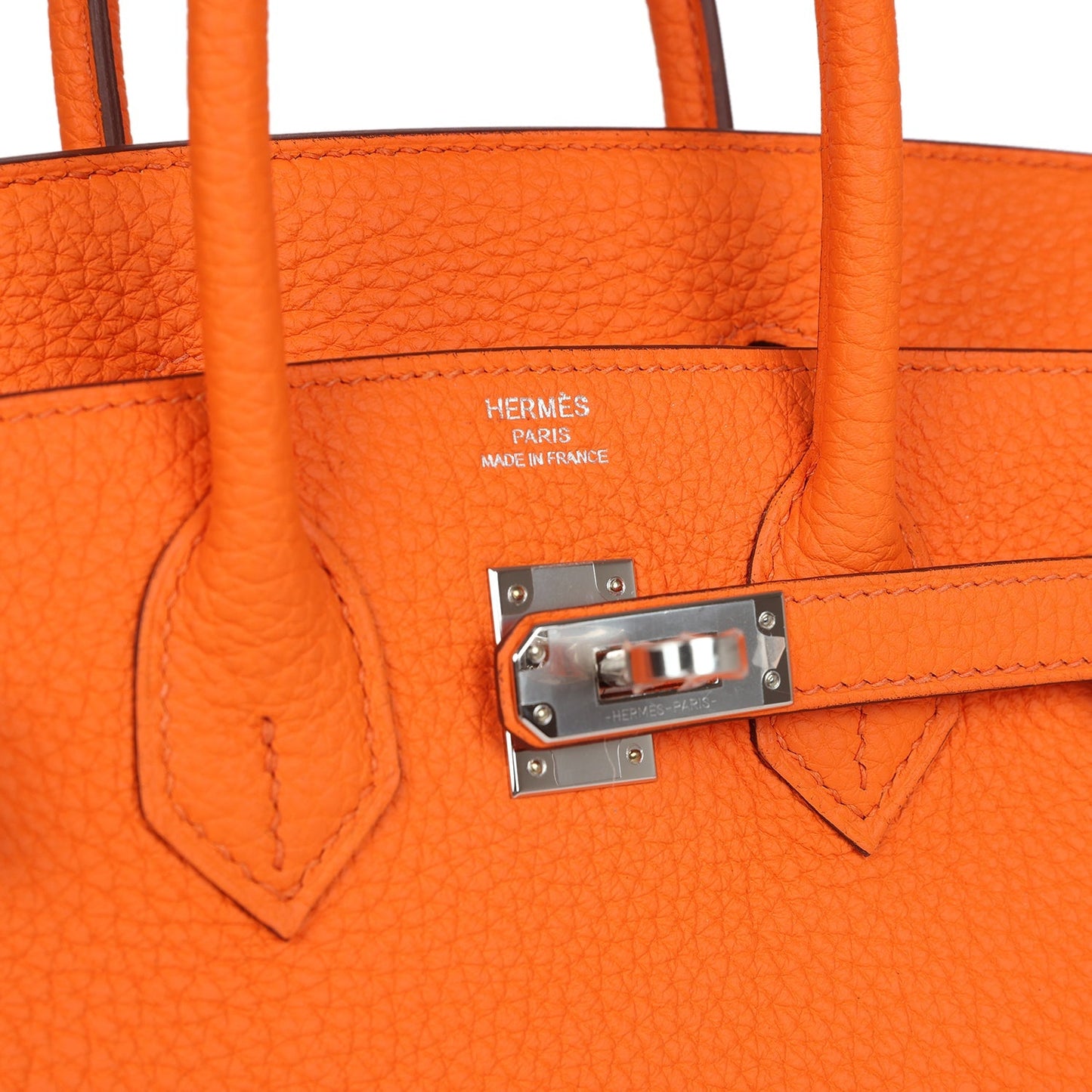 Hermes Birkin 25 Orange Minium Togo Palladium Hardware