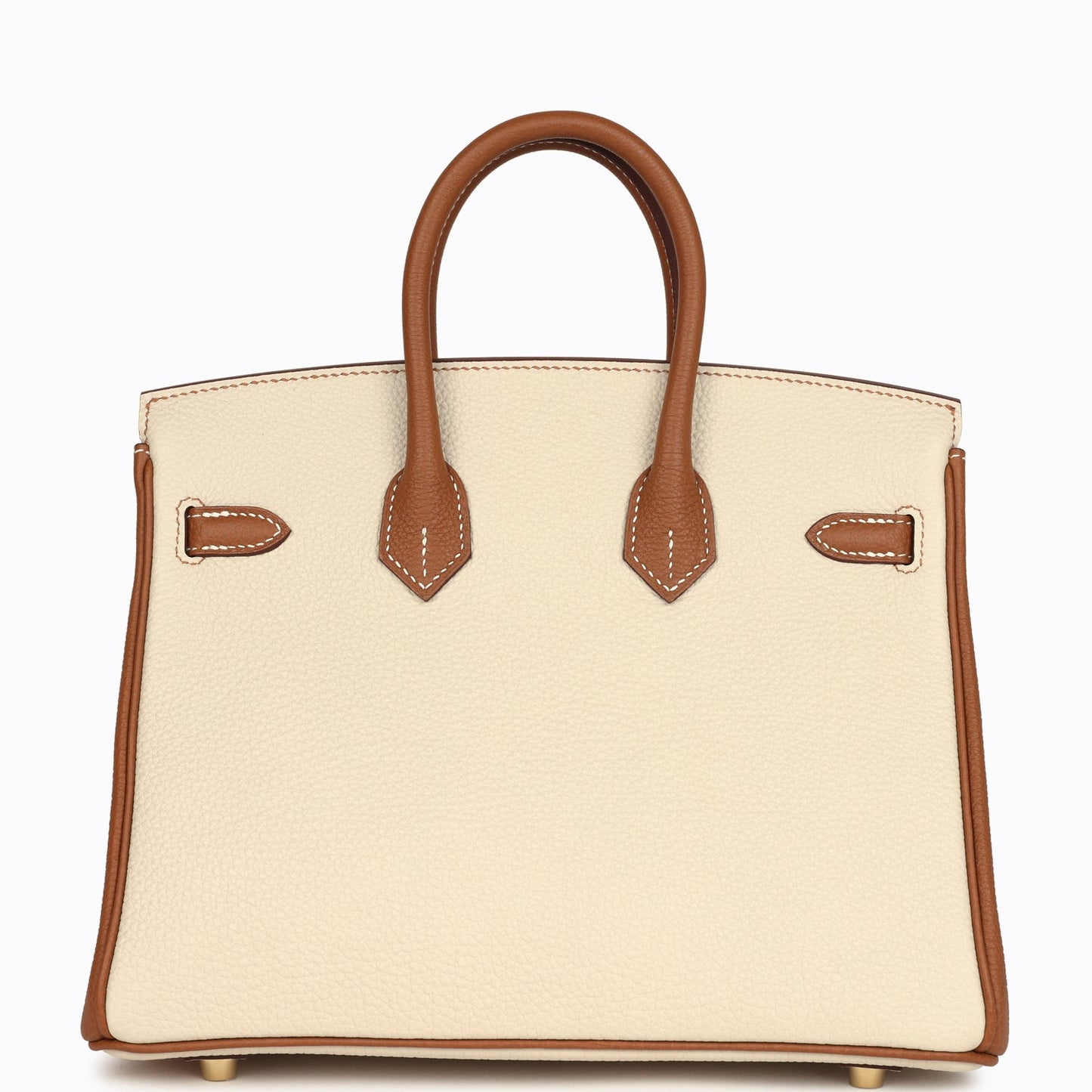 Hermes Special Order (HSS) Birkin 25 Craie and Gold Togo Brushed Gold Hardware