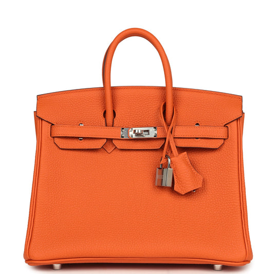 Hermes Birkin 25 Orange H Togo Palladium Hardware