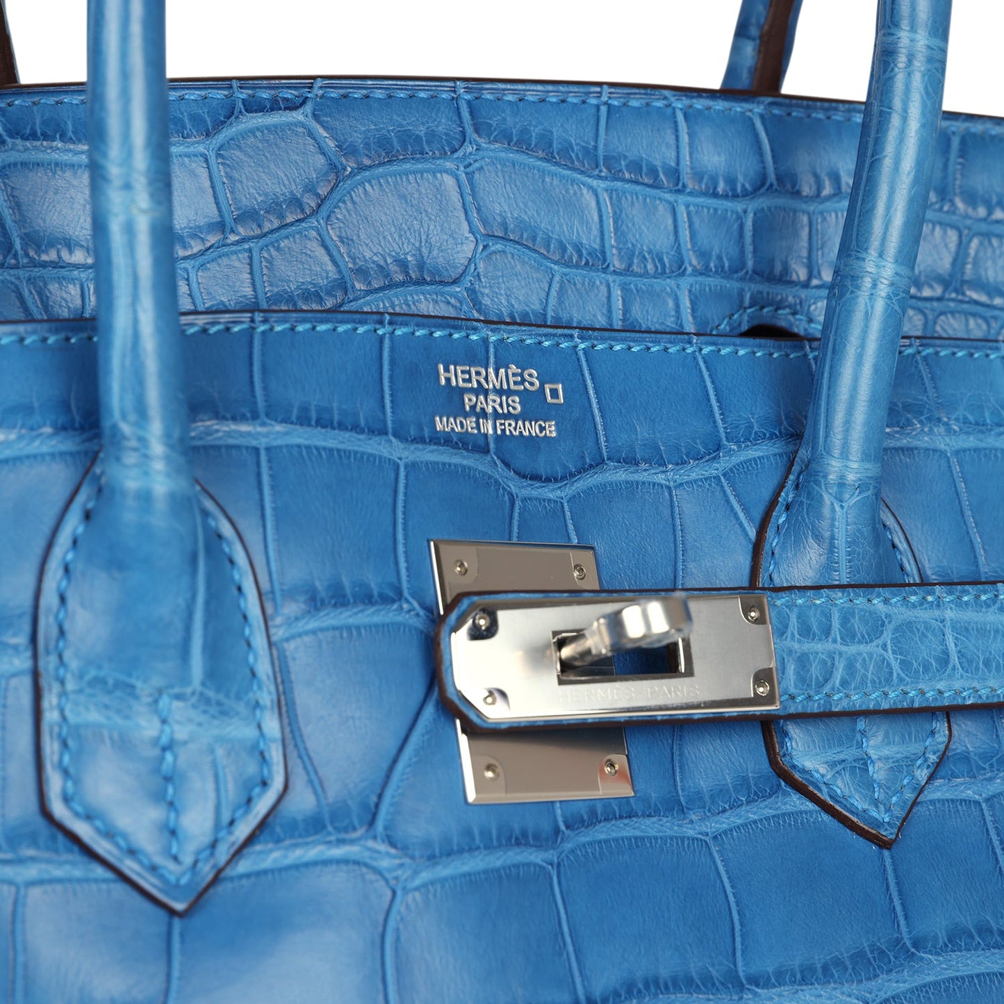 Hermes Birkin 35 Mykonos Matte Alligator Palladium Hardware