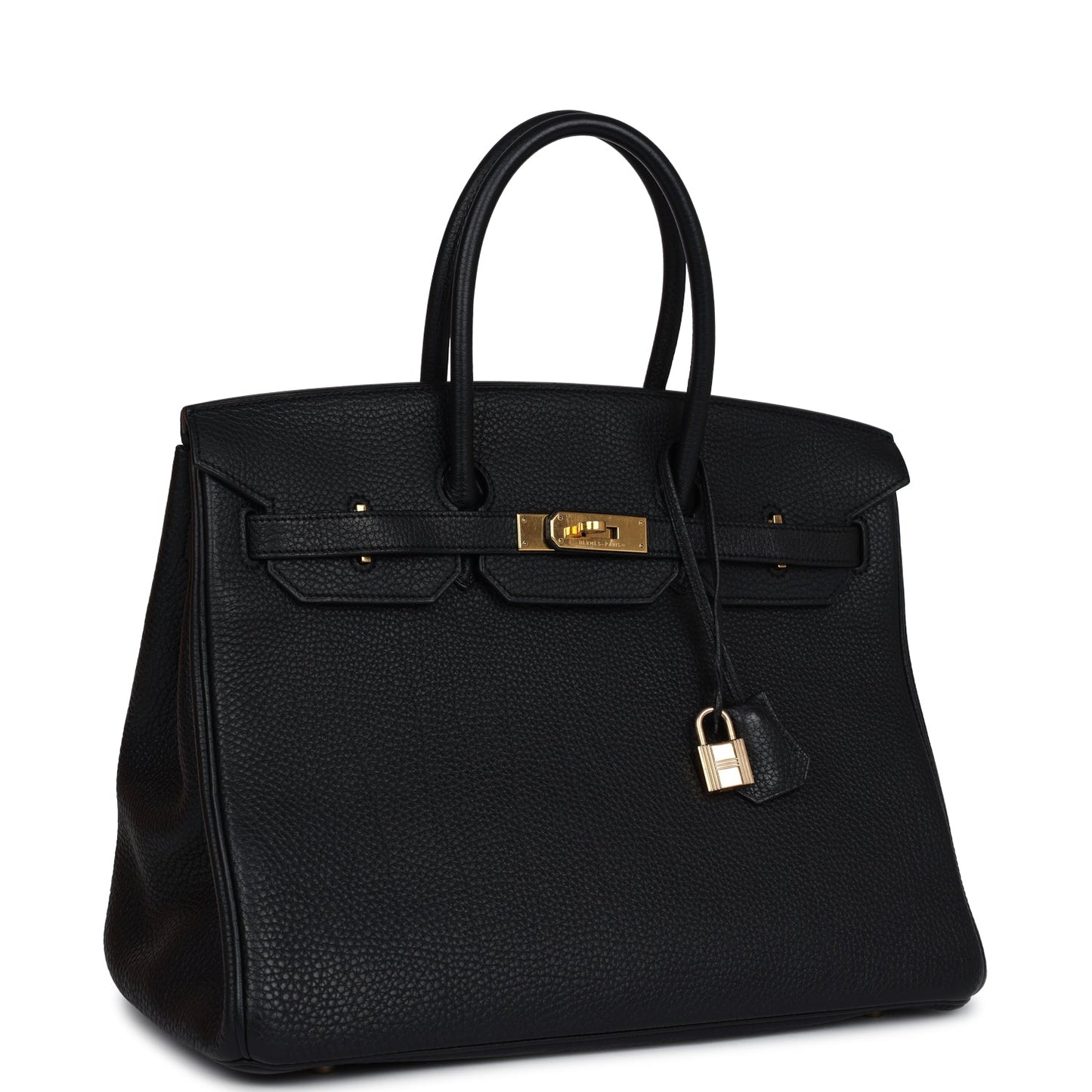 Pre-owned Hermes Birkin 35 Black Togo Gold Hardware