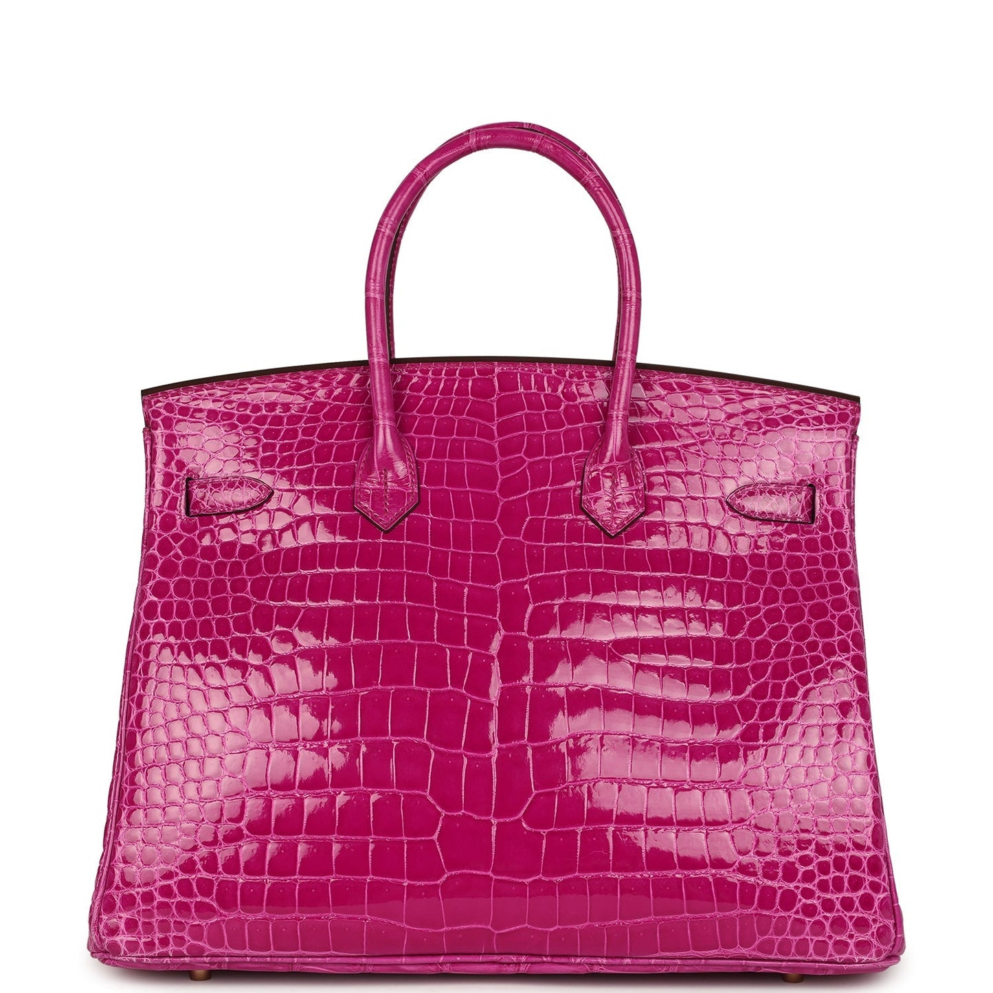 Hermes Birkin 35 Rose Scheherazade Shiny Porosus Crocodile Gold Hardware