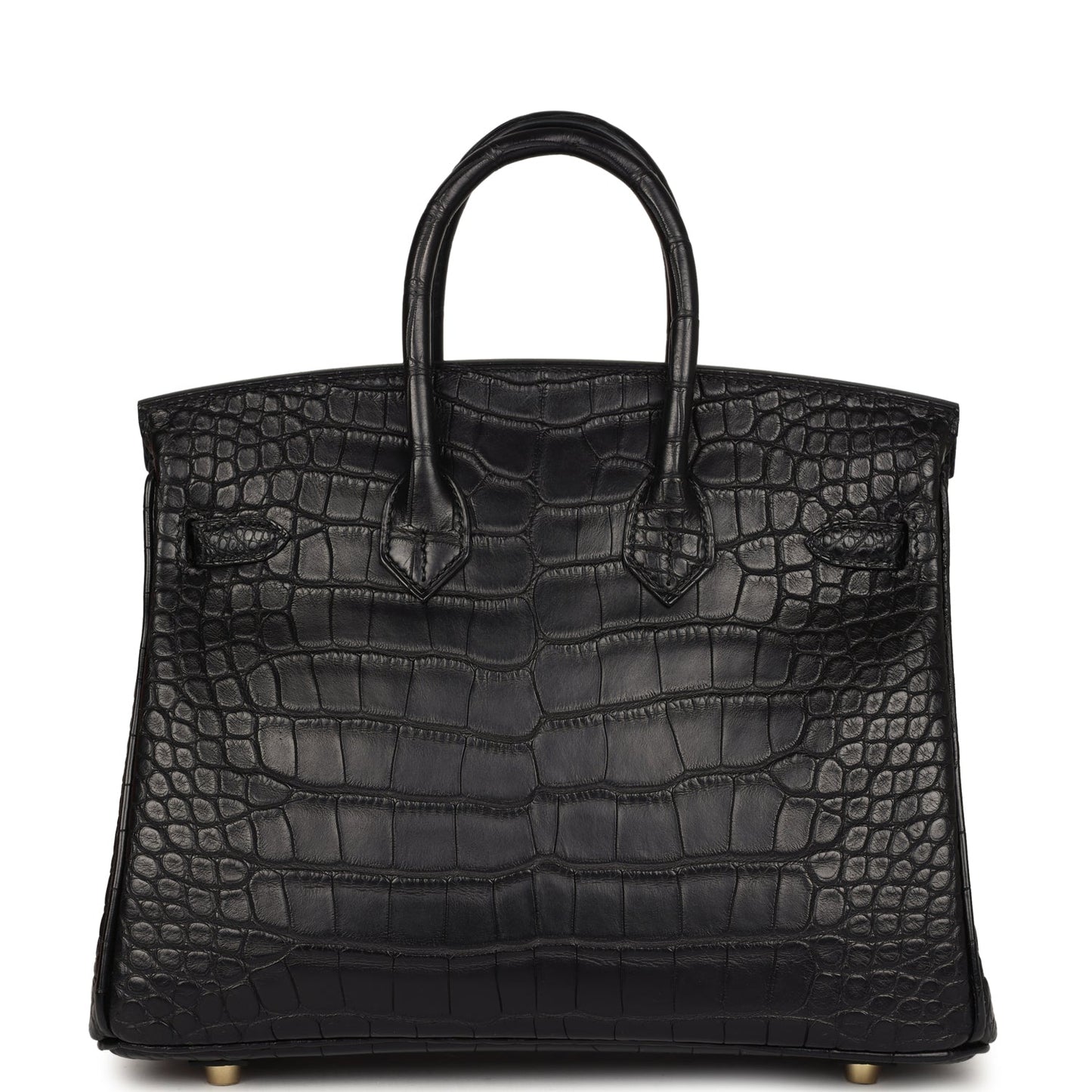 Hermes Birkin 25 Black Matte Alligator Gold Hardware