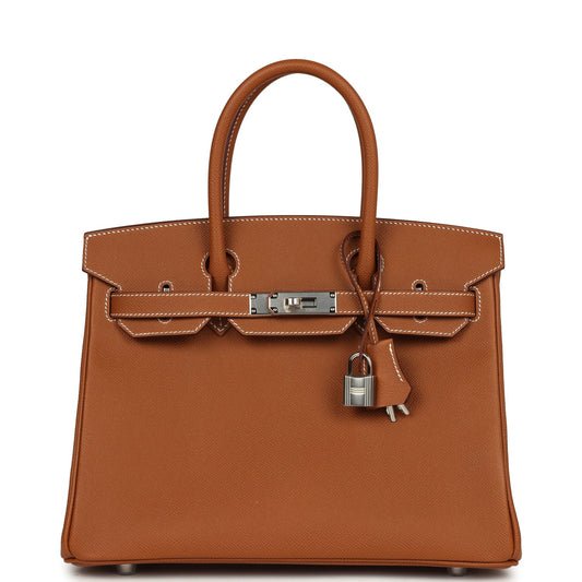 Hermes Birkin 30 Gold Epsom Palladium Hardware