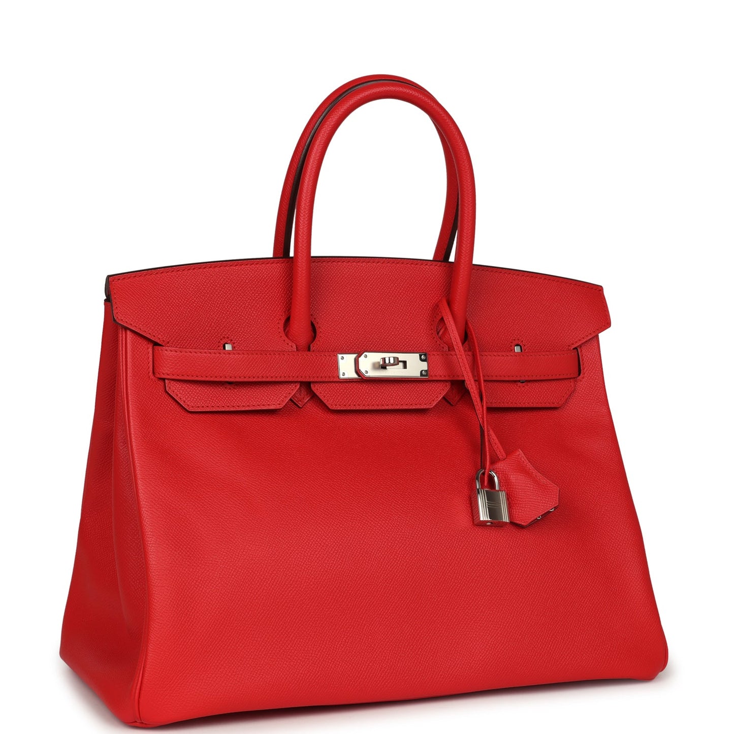 Pre-owned Hermes Birkin 35 Rouge Tomate Epsom Palladium Hardware