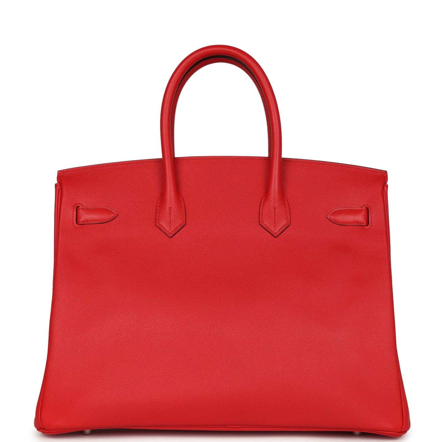 Pre-owned Hermes Birkin 35 Rouge Tomate Epsom Palladium Hardware