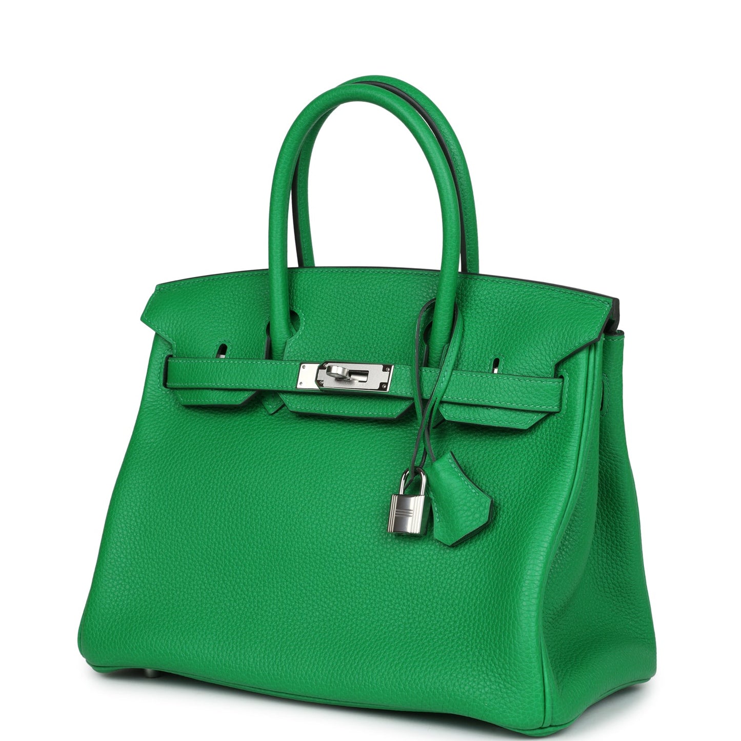 Pre-owned Hermes Birkin 30 Bambou Clemence Palladium Hardware