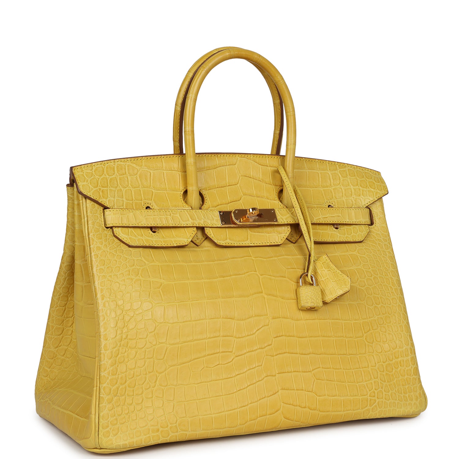 Hermes Birkin 35 Mimosa Matte Porosus Crocodile Gold Hardware - Bob Flawless Skincare 