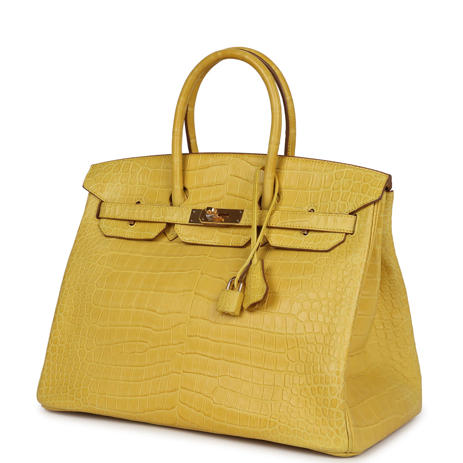 Hermes Birkin 35 Mimosa Matte Porosus Crocodile Gold Hardware - Bob Flawless Skincare 