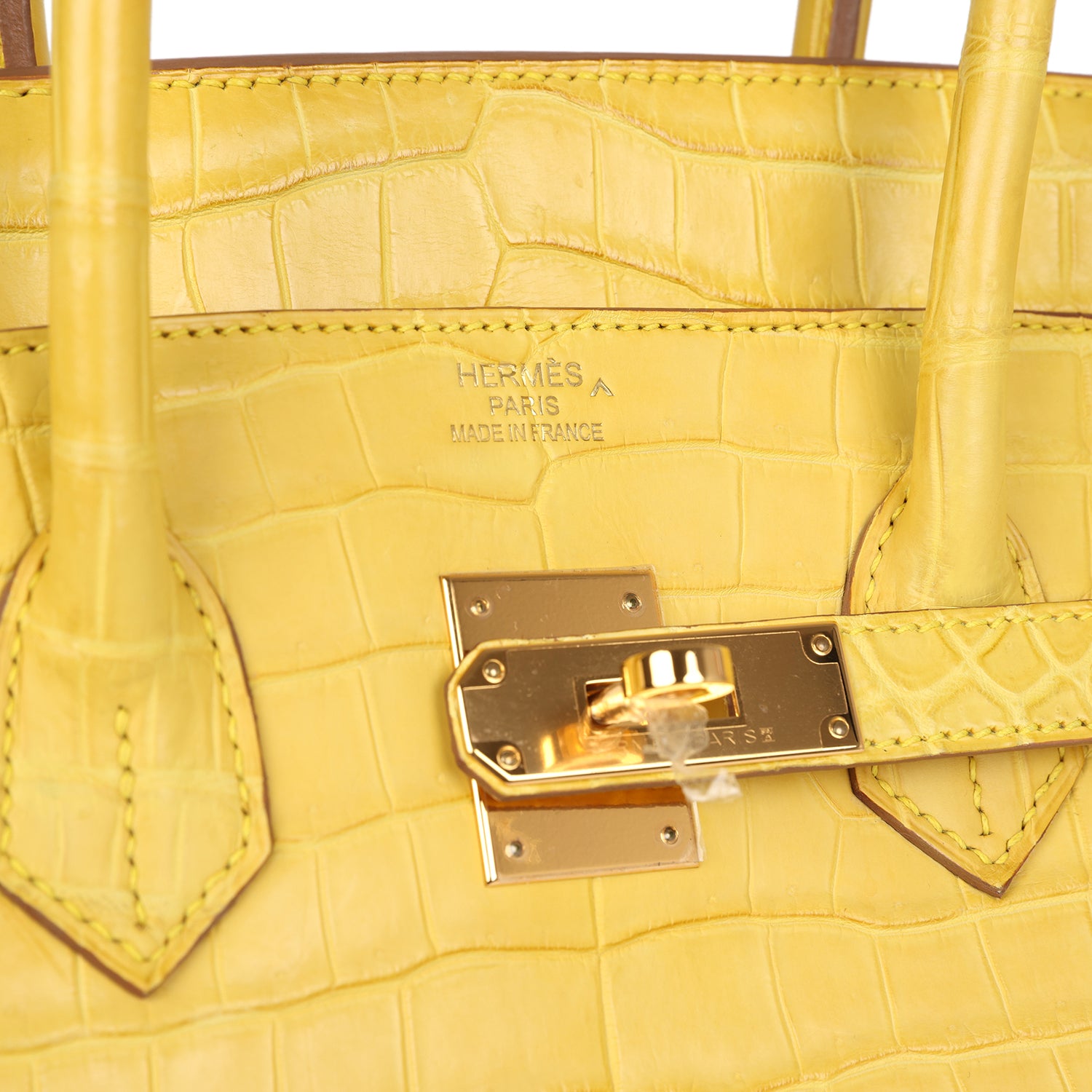 Hermes Birkin 35 Mimosa Matte Porosus Crocodile Gold Hardware - Bob Flawless Skincare 