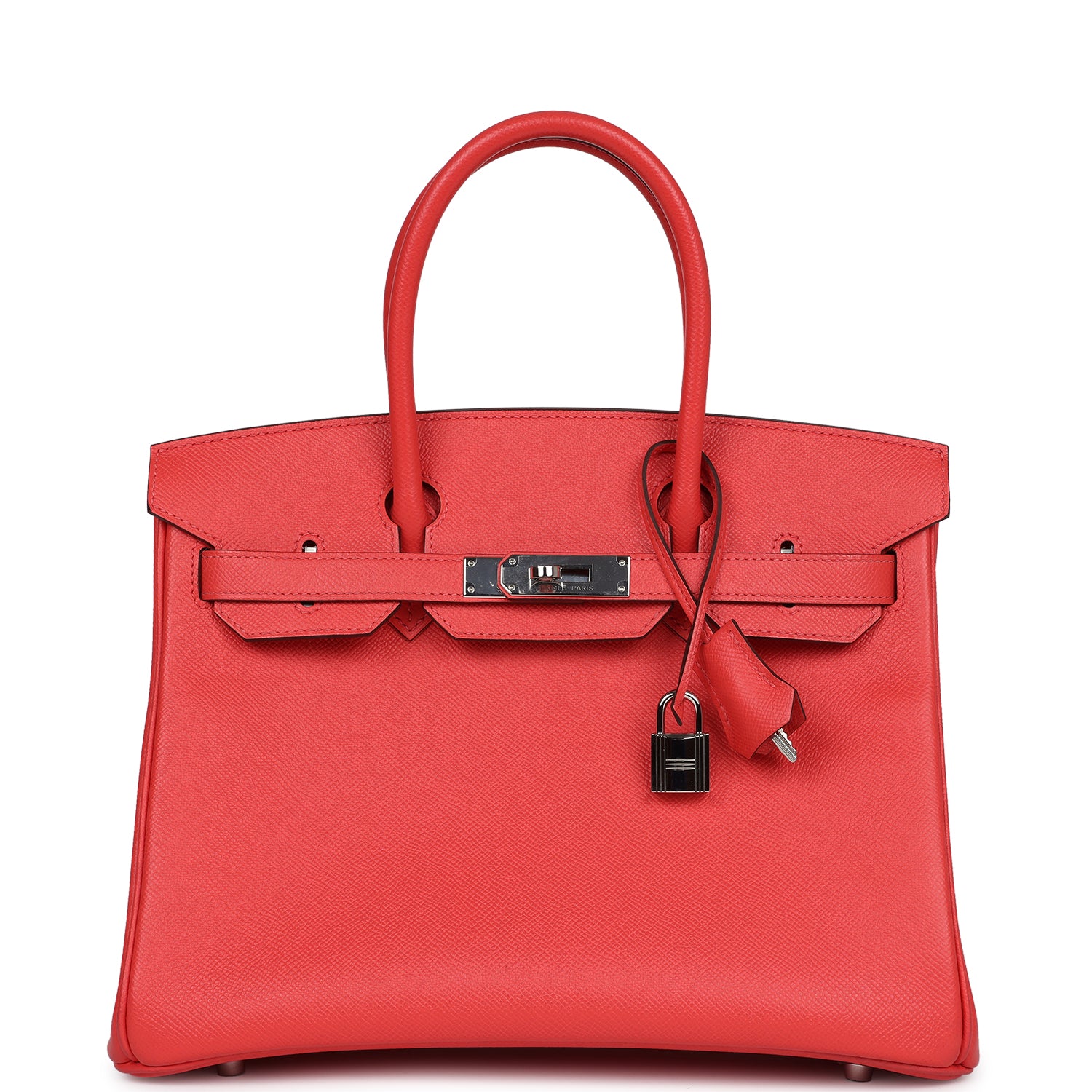 Pre-owned Hermes Birkin 30 Rose Jaipur Epsom Palladium Hardware - Bob Flawless Skincare 