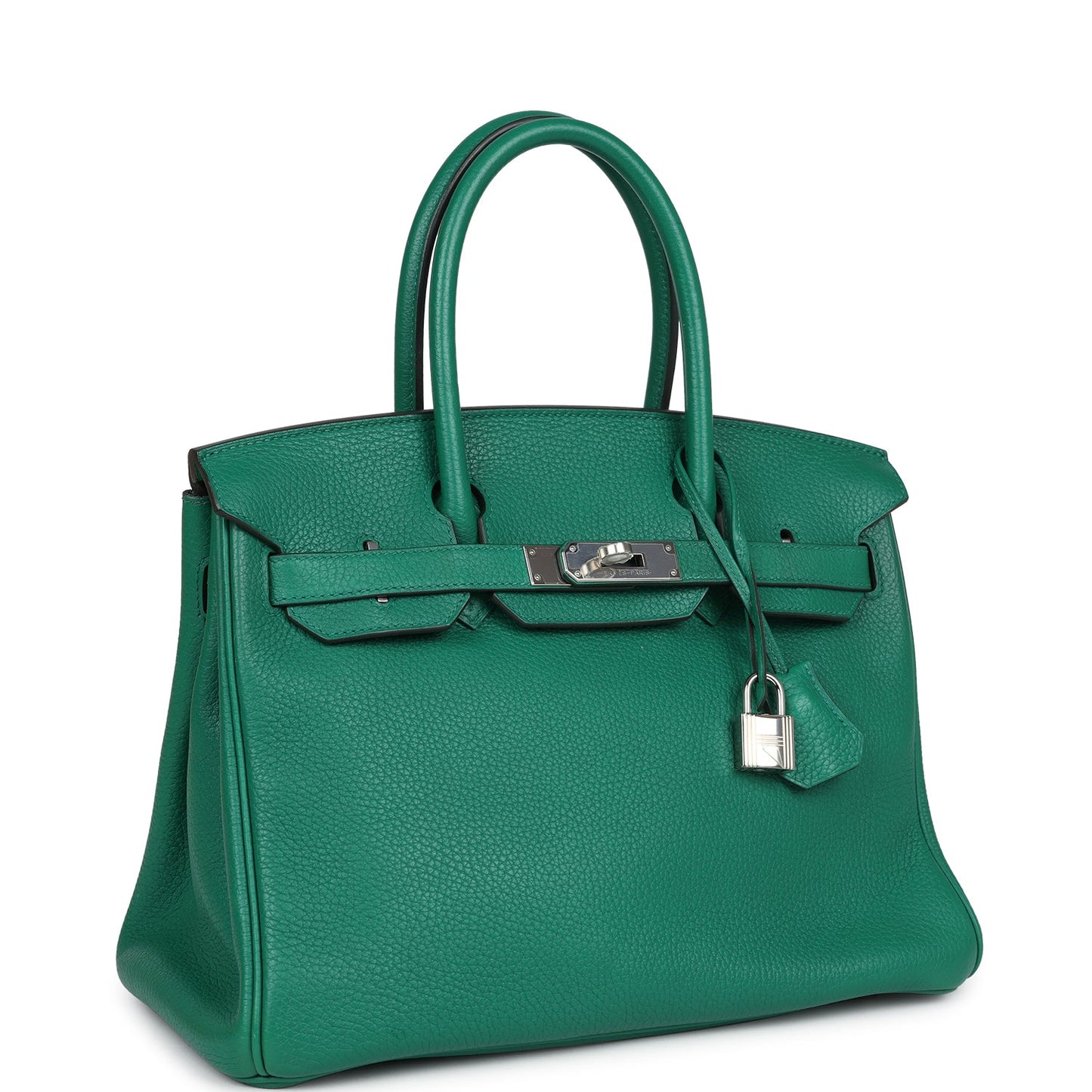 Pre-Owned Hermes Birkin 30 Vert Vertigo Clemence Palladium Hardware