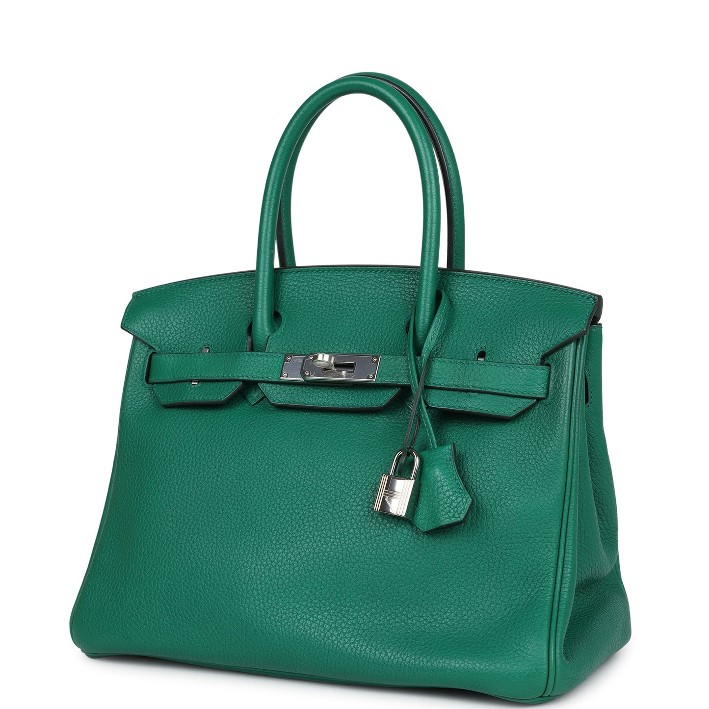 Pre-Owned Hermes Birkin 30 Vert Vertigo Clemence Palladium Hardware