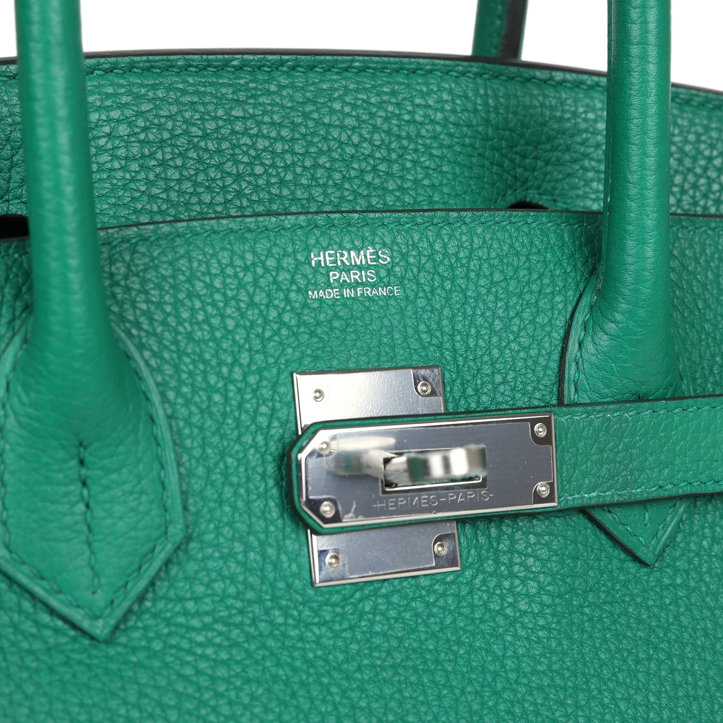 Pre-Owned Hermes Birkin 30 Vert Vertigo Clemence Palladium Hardware