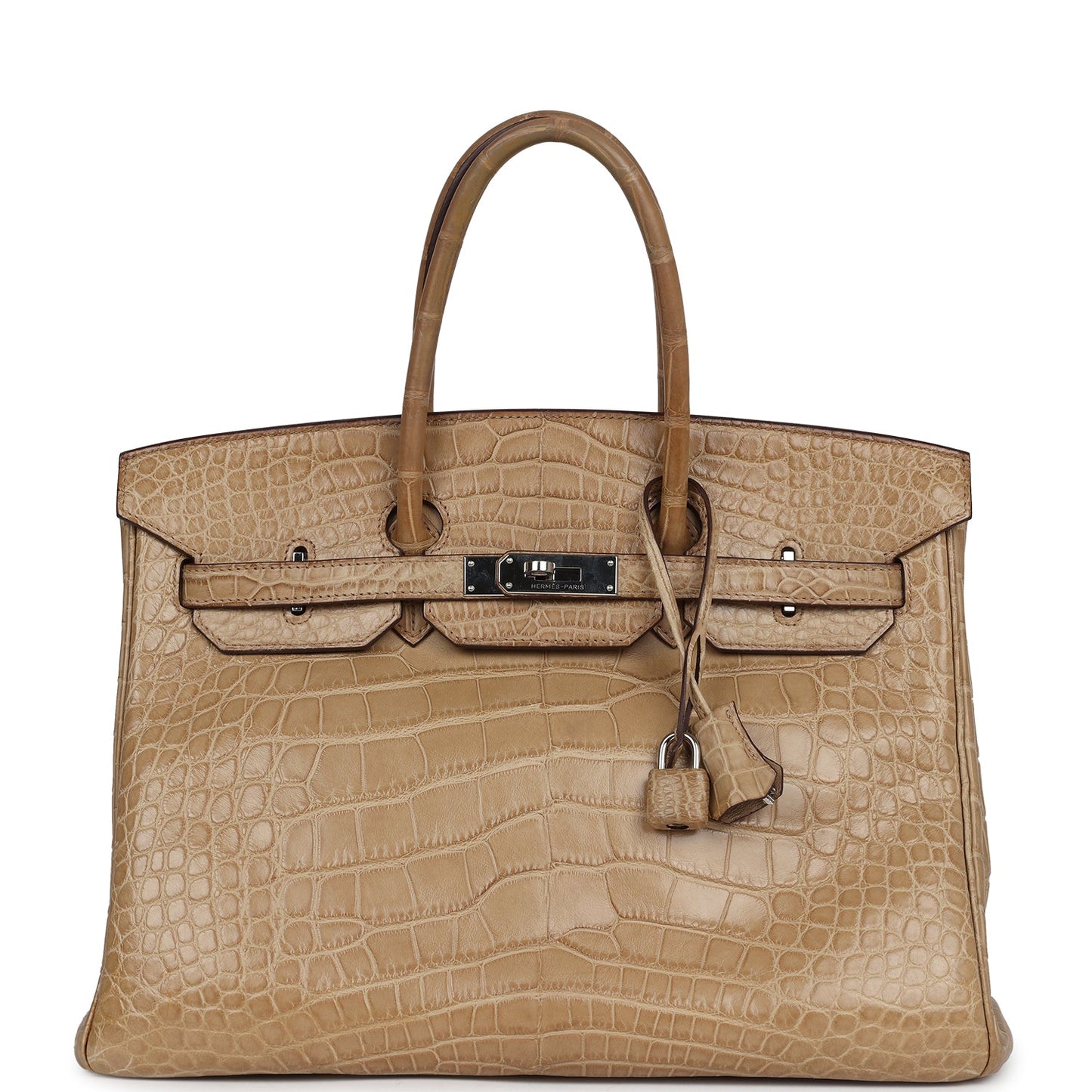 Pre-owned Hermes Birkin 35 Poussiere Matte Alligator Palladium Hardware - Bob Flawless Skincare 