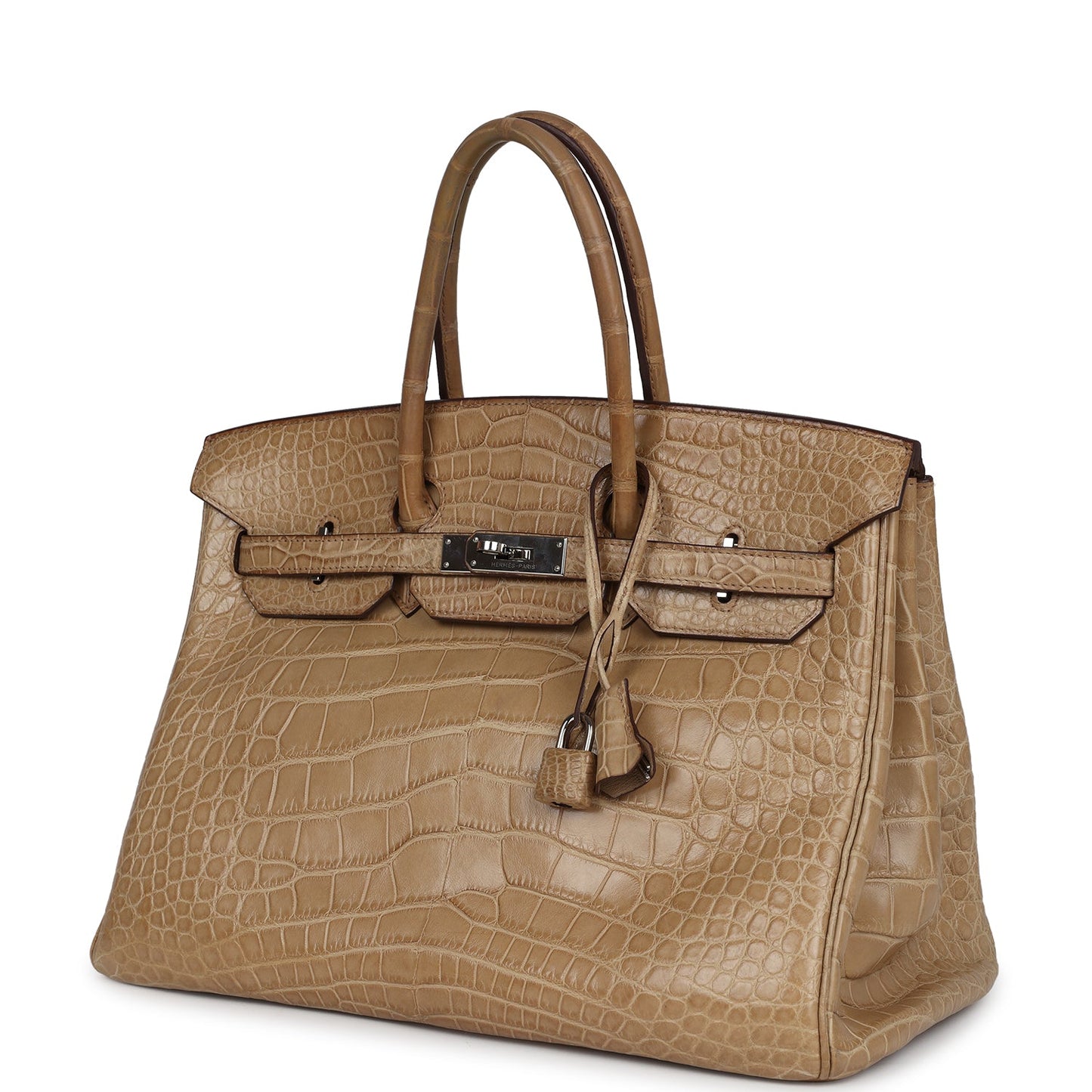 Pre-owned Hermes Birkin 35 Poussiere Matte Alligator Palladium Hardware - Bob Flawless Skincare 